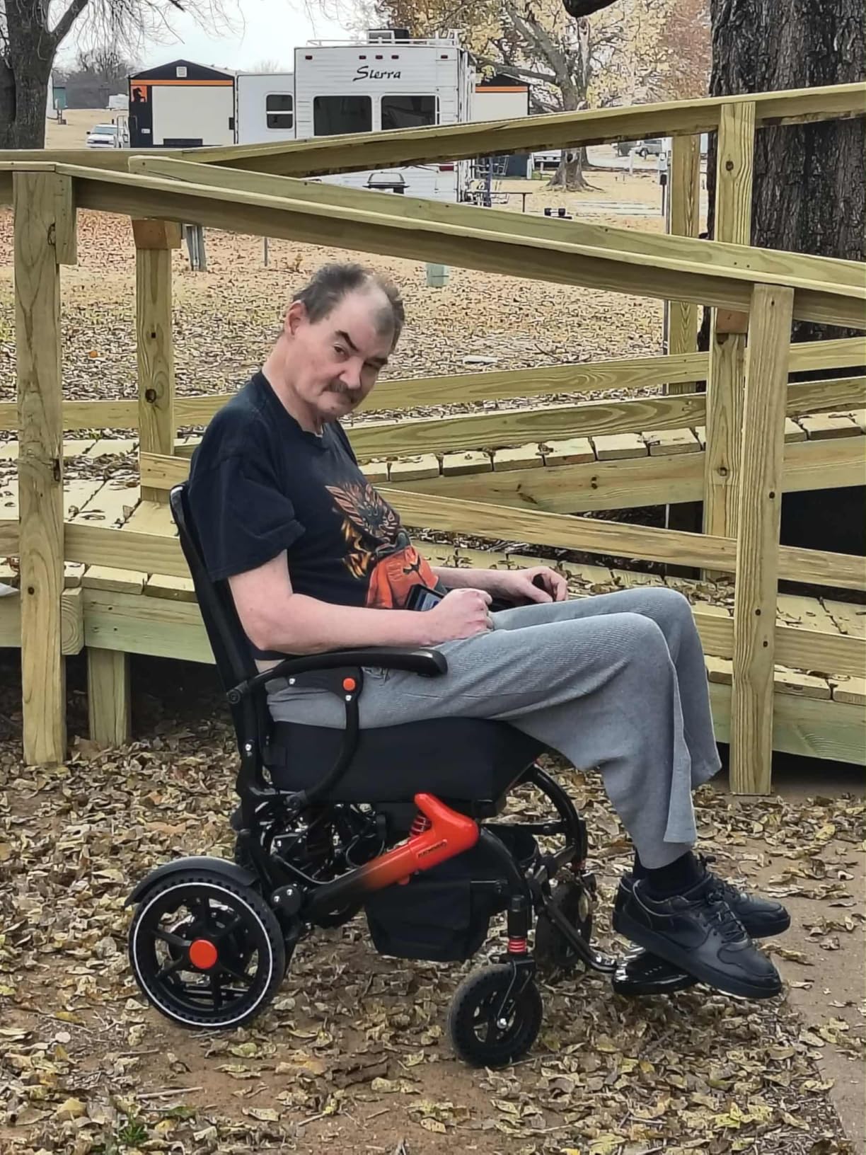 Electric Wheelchairs for Adults Foldable 36LBS Lightweight, 15 Miles Travel Range, Max Support 350 LBS, 500W Brushless Motors Power Motorized for Seniors with LED Light, Airline Approval-Silver Color customer photo 2