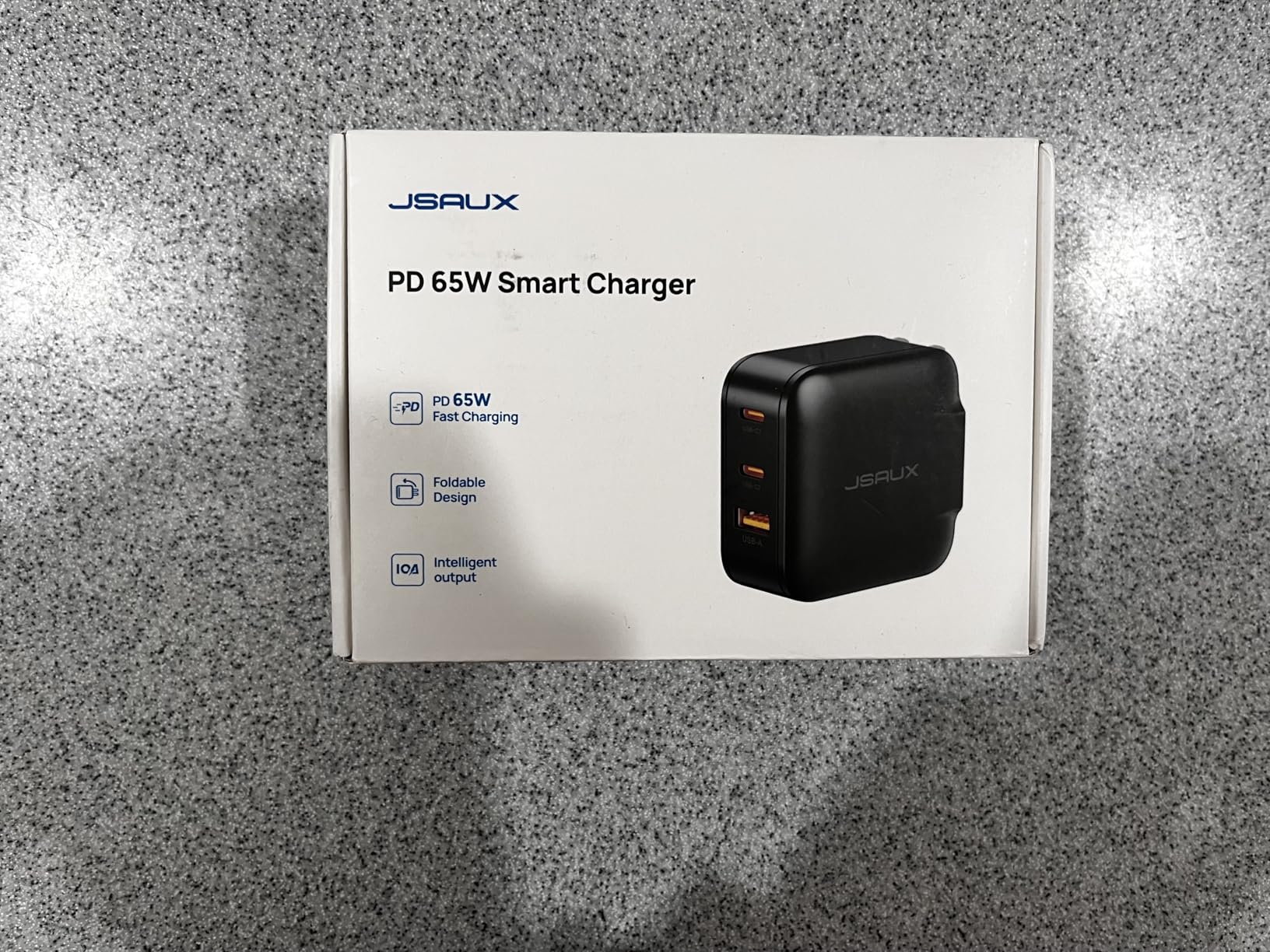 JSAUX 65W USB C Wall Charger, 3-Port GaN Fast Charger Block with Foldable Plug, Includes 6.6FT USB C Cable & UK/EU Travel Plugs, Compact Charger for Laptop, iPhone 17, Galaxy, Switch 2, Steam Deck customer photo 2