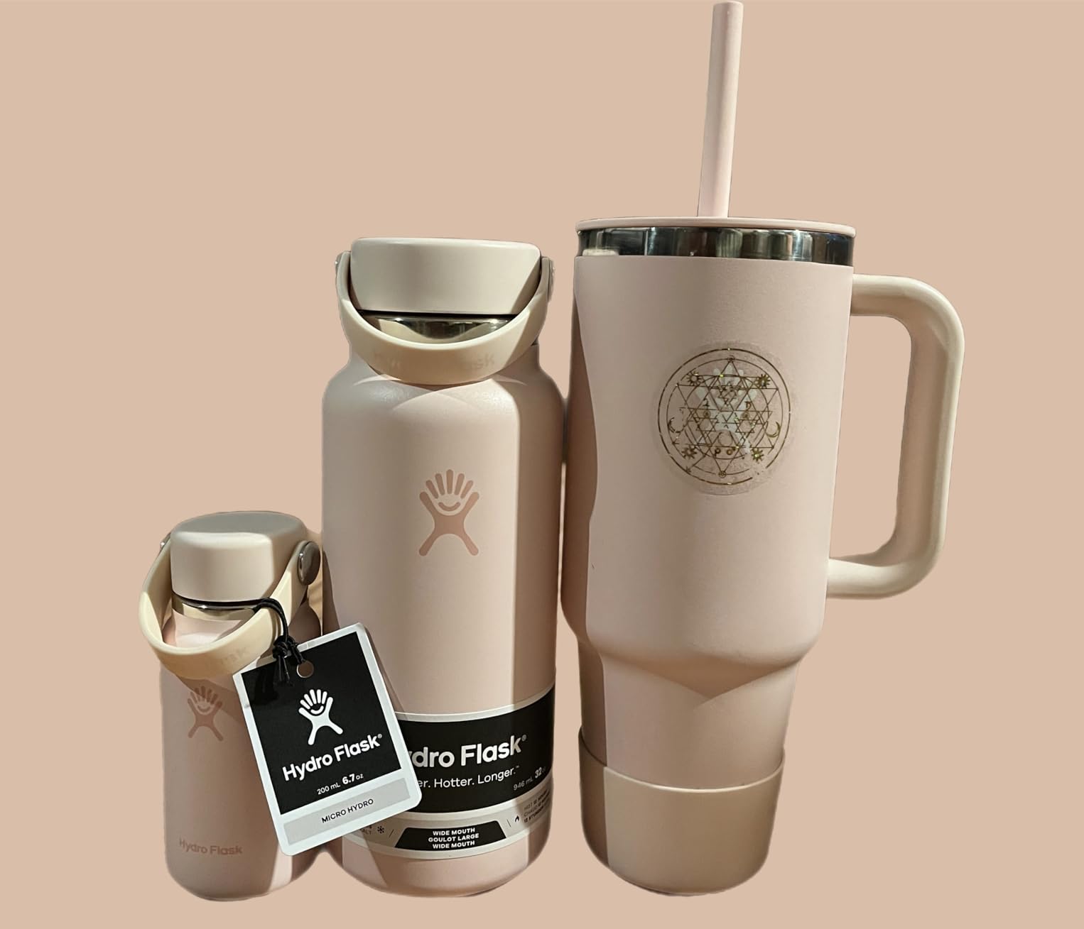 Hydro Flask Micro Bottle - Leak Proof Purse or Pocket Flask - Insulated Mini Water Bottle 6.7 Oz Glimmer Pink customer photo 1