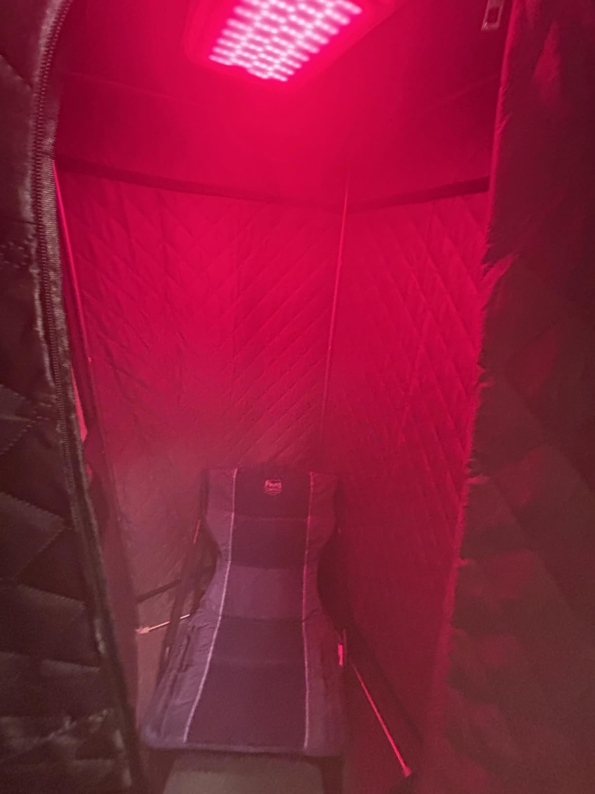 I-THERA-U XL Infrared Sauna Box with True 660 & 850nm Red Light Therapy Lamp, Portable Red Light Sauna for Home, Full Body Steam Tent with 3L 1200w Steamer, 15 Levels Heat, Chair, Remote customer photo 1