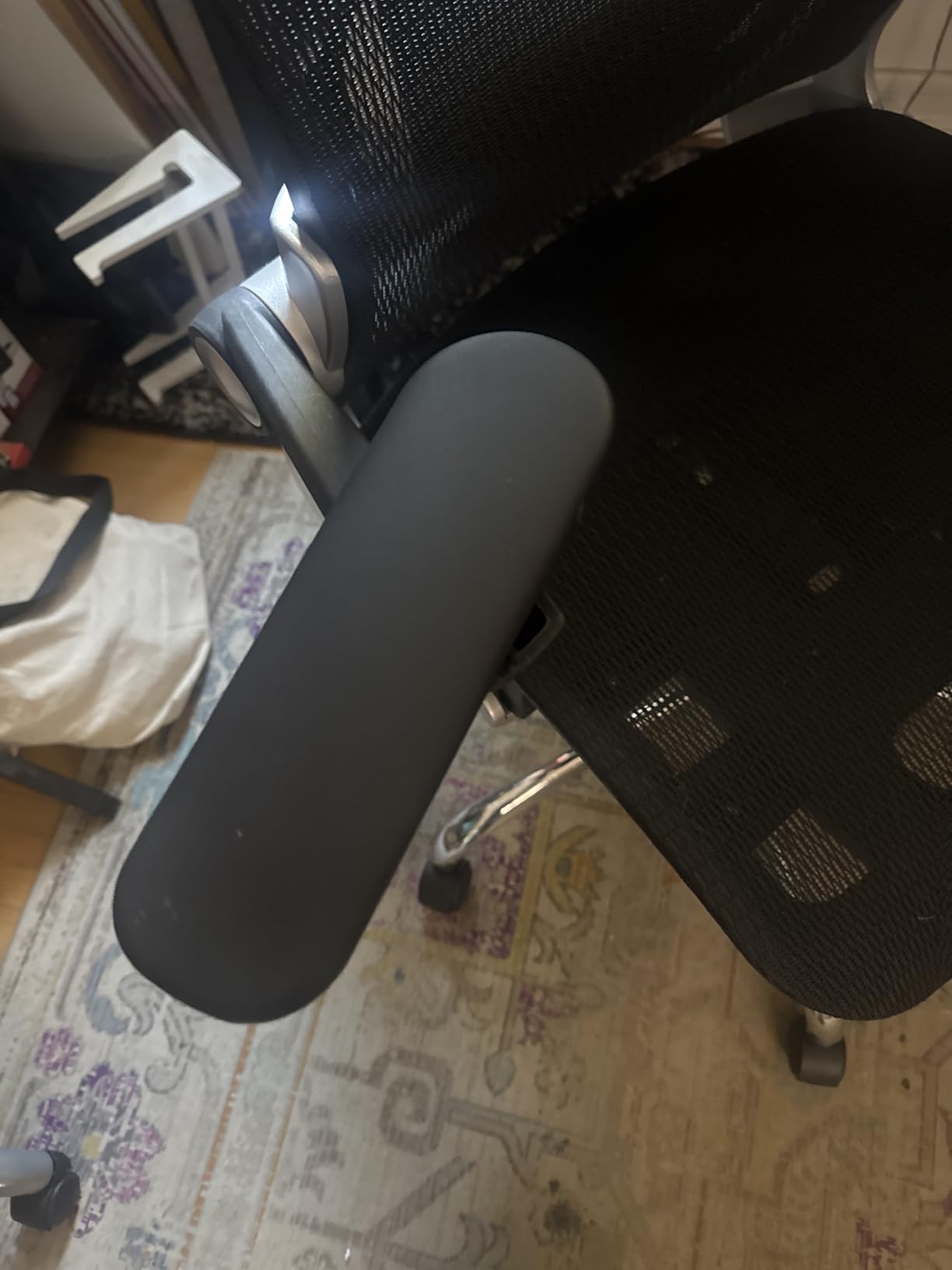 Ergonomic Office Chair, Mesh Seat Cushion with 3D Armrests and 3D Headrest, Adjustable Lumbar Support with 90-120° Rocking Function, Black customer photo 2