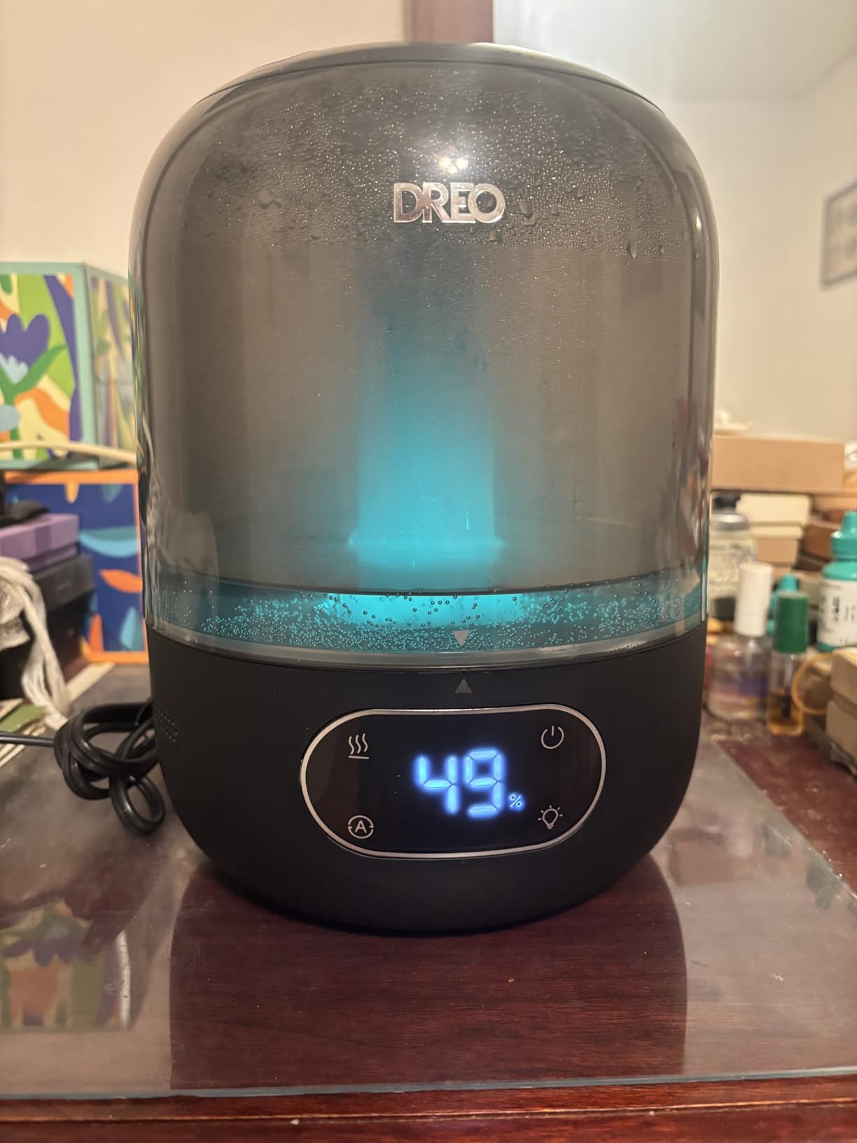 DREO Humidifiers for Bedroom, 3L Top Fill 30H & 26dB Quiet Runtime for Large Room, Cool Mist Ultrasonic Humidifier with Humidity Sensor, Night Light for Home, Baby, Nursery, Plants, New Edition customer photo 1