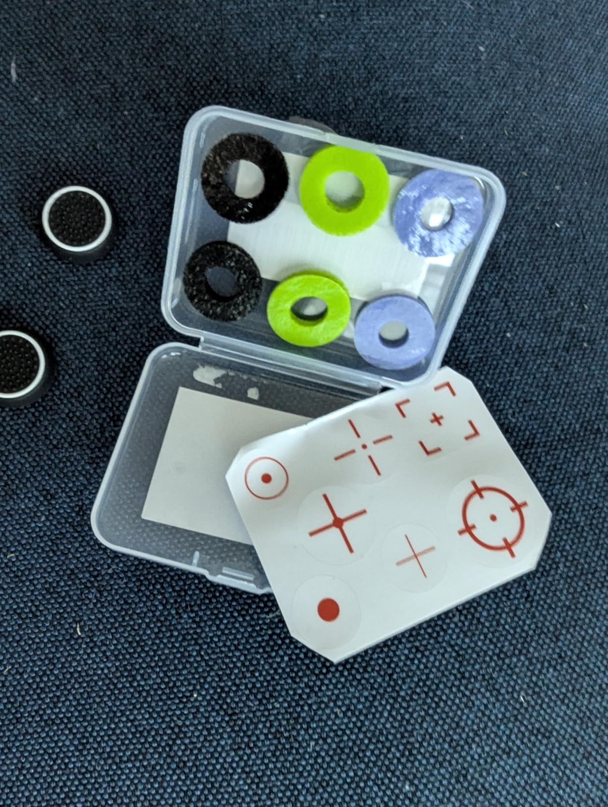 MYSTICHOME 6 Pack Precision Rings Aim Assist for PS5, for PS4, Compatible with Xbox Controllers Accessories- Control with Soft Silicone Rings - Compatible with Fortnite & FPS Games,Black+Purple+Blue customer photo 1