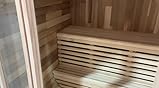 Outdoor Steam Sauna for 2 Person, Canadian Red Cedar Barrel Saunas Room with 4.5KW ETL Certified Toule Sauna Stove, Traditional Cube Wooden Home Spa for Backyard/Garden, 0-195℉ customer photo 1