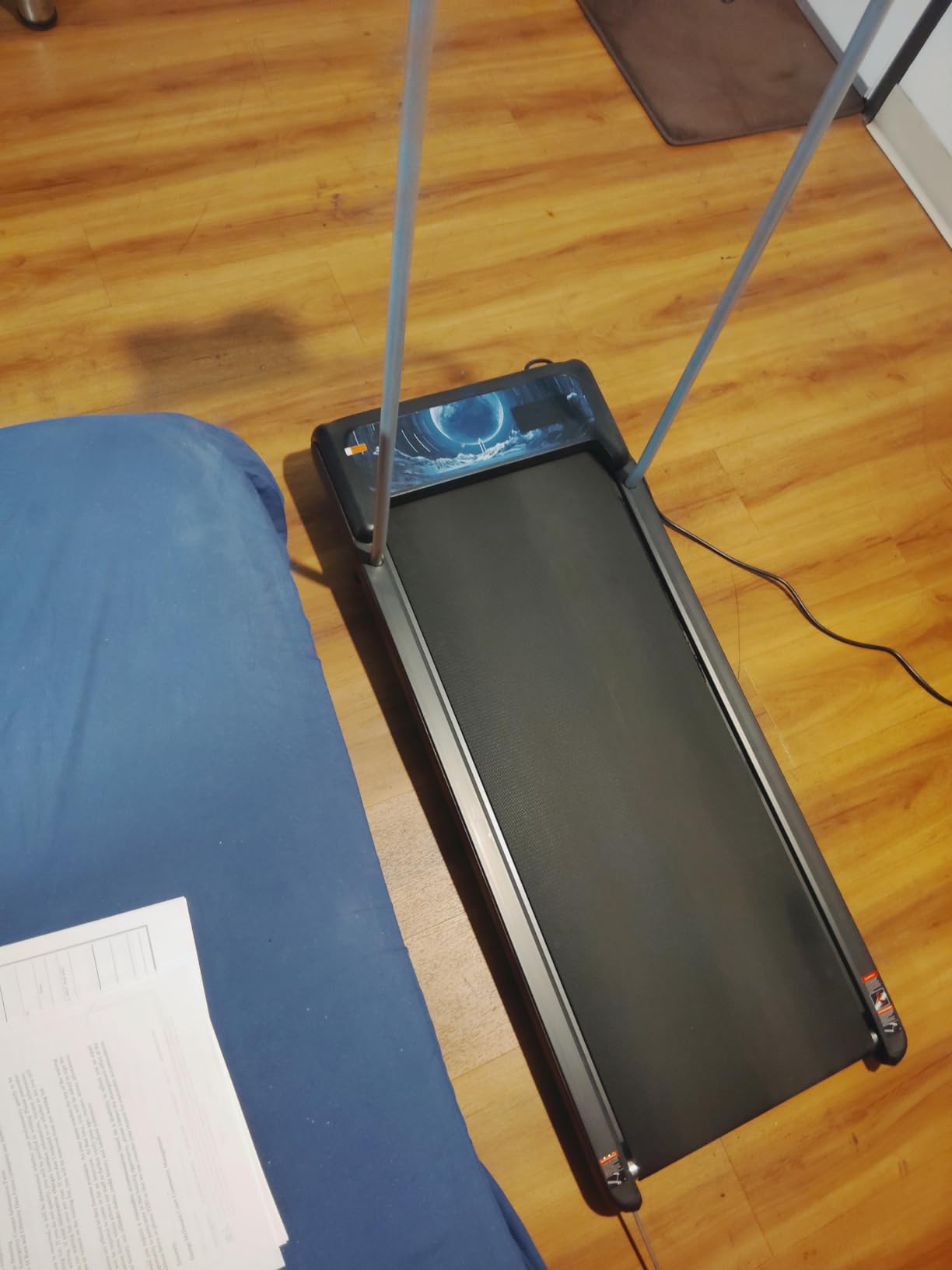 Walking Treadmill Pad with Incline - Portable Under Desk Treadmill, Walking Mat Pad with Handle Bar, 2.5HP Low Noise, 2 in 1 Treadmills for Home Office customer photo 1