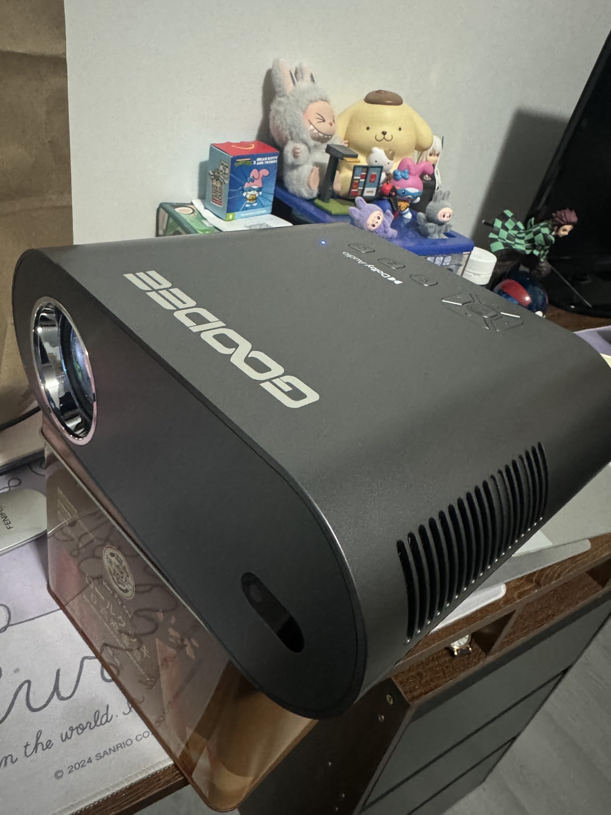 [Google TV/Voice Control] GooDee 4K UHD Smart Projector with WiFi and Bluetooth, Portable Movie Projector Applicable to Prime Video, YouTube Built-in, Dolby Sound Home Theater for Indoor/Outdoor customer photo 1