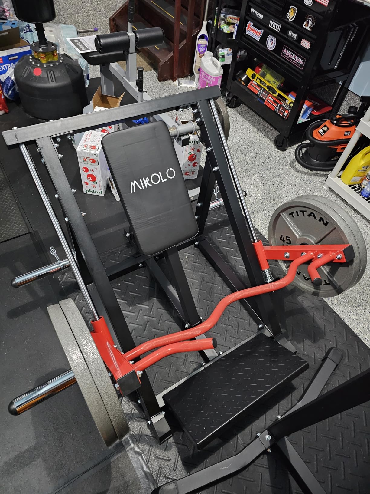 Mikolo Linear Row Machine, Back Workout Machine for Home Gym, Plate-Loaded Back Machine with Linear Bearing, Back Row Machine LAT Training Equipment SR06 Ultra customer photo 1