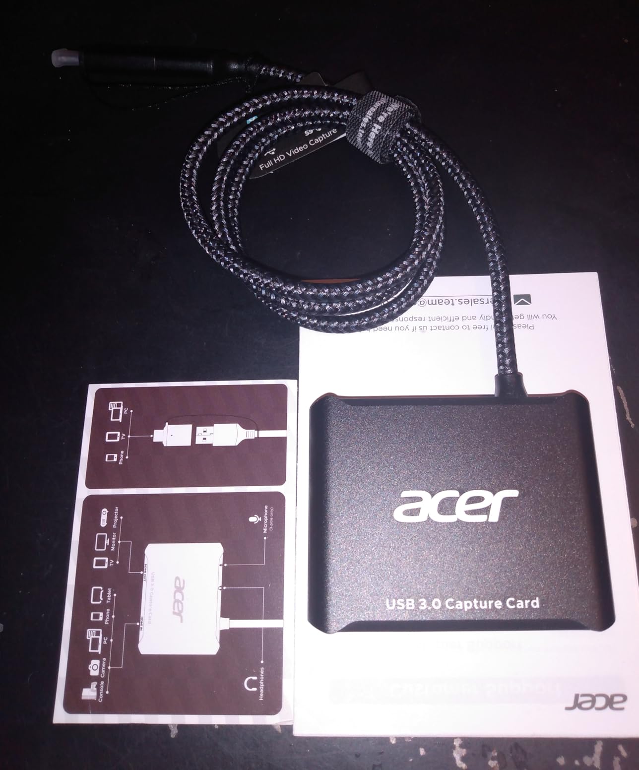 acer USB 3.0 Video Capture Card, HDMI Capture Card for Streaming with 4K Loop-Out & USB A/C | 1080P 60Hz HD | Video Audio Game Capture for PS5/PS4/Switch2/Xbox/Camera/PC/Mac - Black customer photo 1