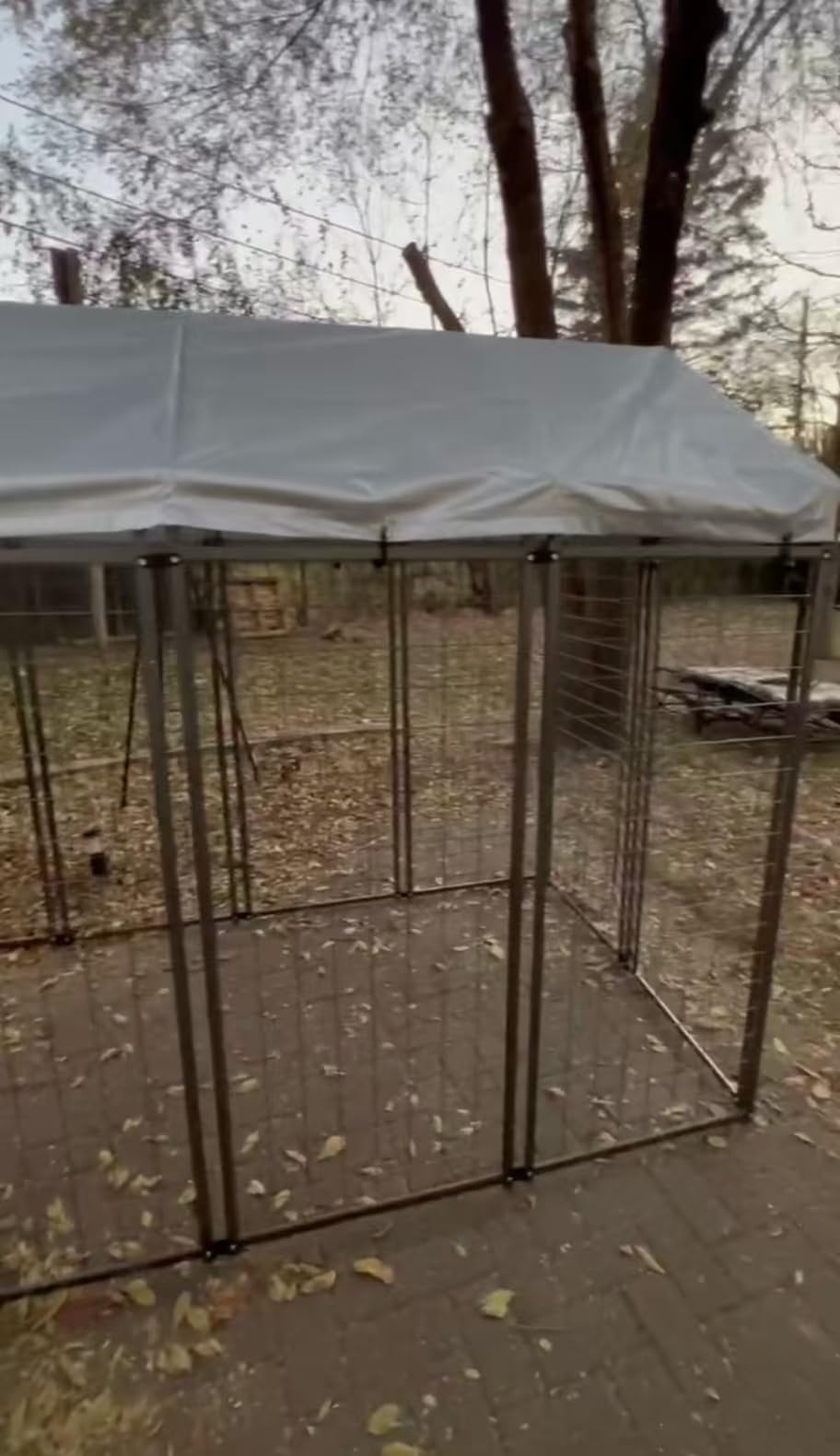 10x10x6 FT Outdoor Dog Kennel with Waterproof Roof, Heavy Duty Dog Enclosures with Galvanized Welded Wire Steel & Dual Safety Lock (125x122) customer photo 1