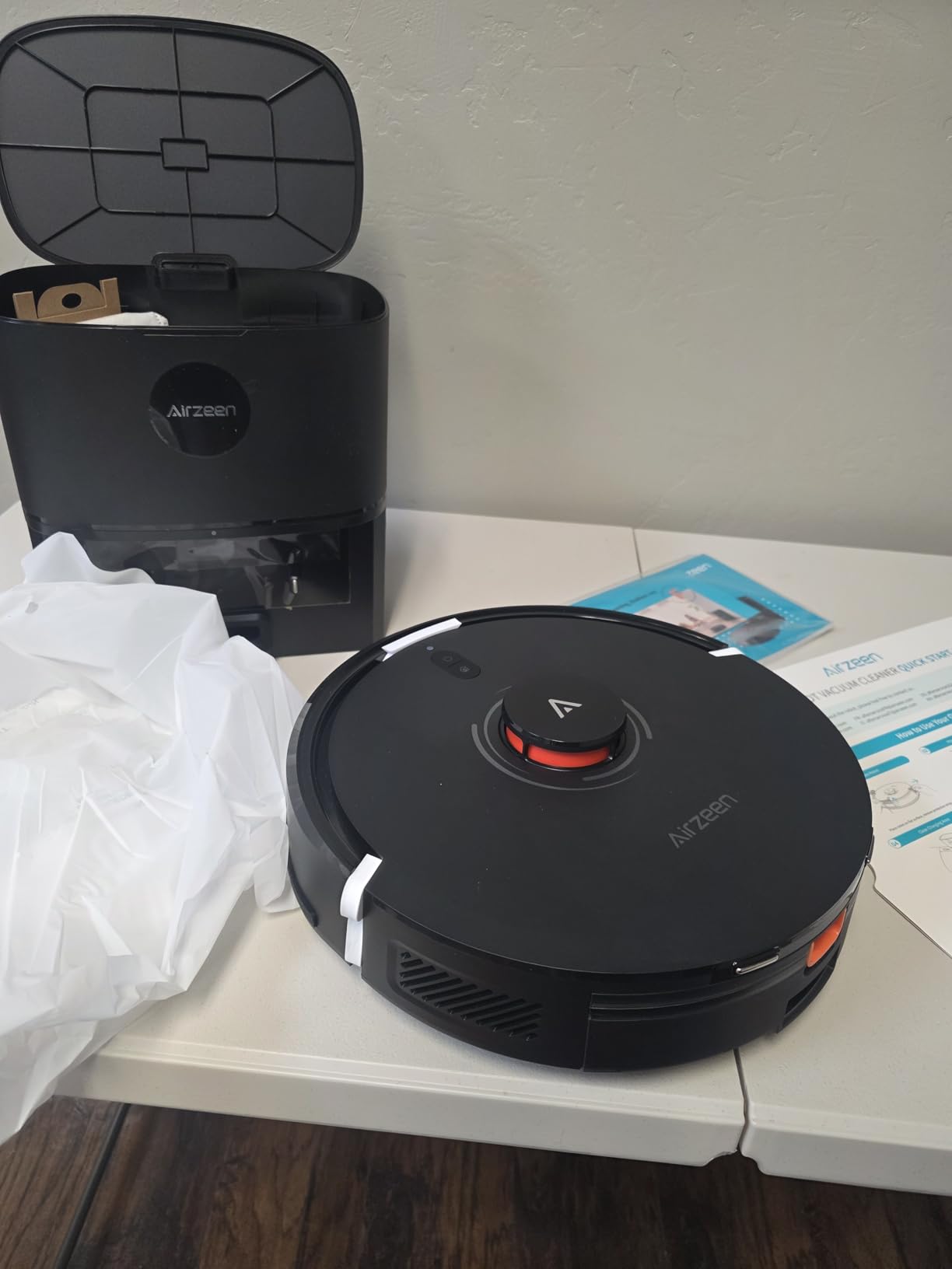 Robot Vacuum and Mop, Self-Emptying Robot Vacuum Cleaner with 6000Pa Suction, Laser Navigator with Smart Mapping Robotic Vacuums, 150Mins Runtime,Schedule,App Alexa Control for Carpet/Pet Hair,Q10 Pro customer photo 1