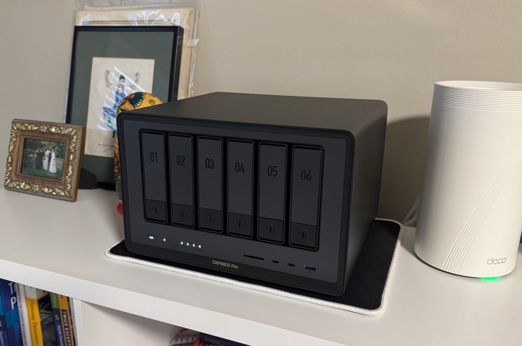 NAS DXP4800 Pro 4-Bay Desktop NAS, Intel Core i3-1315U 6-Core CPU, 8GB DDR5 RAM, 128G SSD, 1x 10GbE, 1x 2.5GbE, 2X M.2 NVMe Slots, 4K HDMI, Network Attached Storage (Diskless) customer photo 1