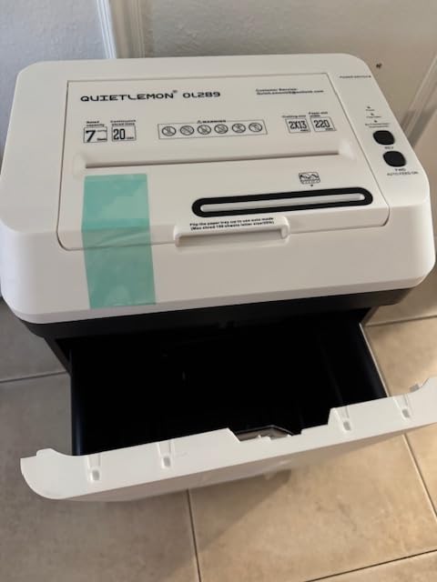 250-Sheet Paper Shredder Auto Feed, Commercial Shredders Heavy Duty, 60 Min Non-Stop, P-5 Ultra Security Shredder for Home Office, Micro Cut with Wheels, 8.72 Gal Bin, <60 dB(OL380) customer photo 1