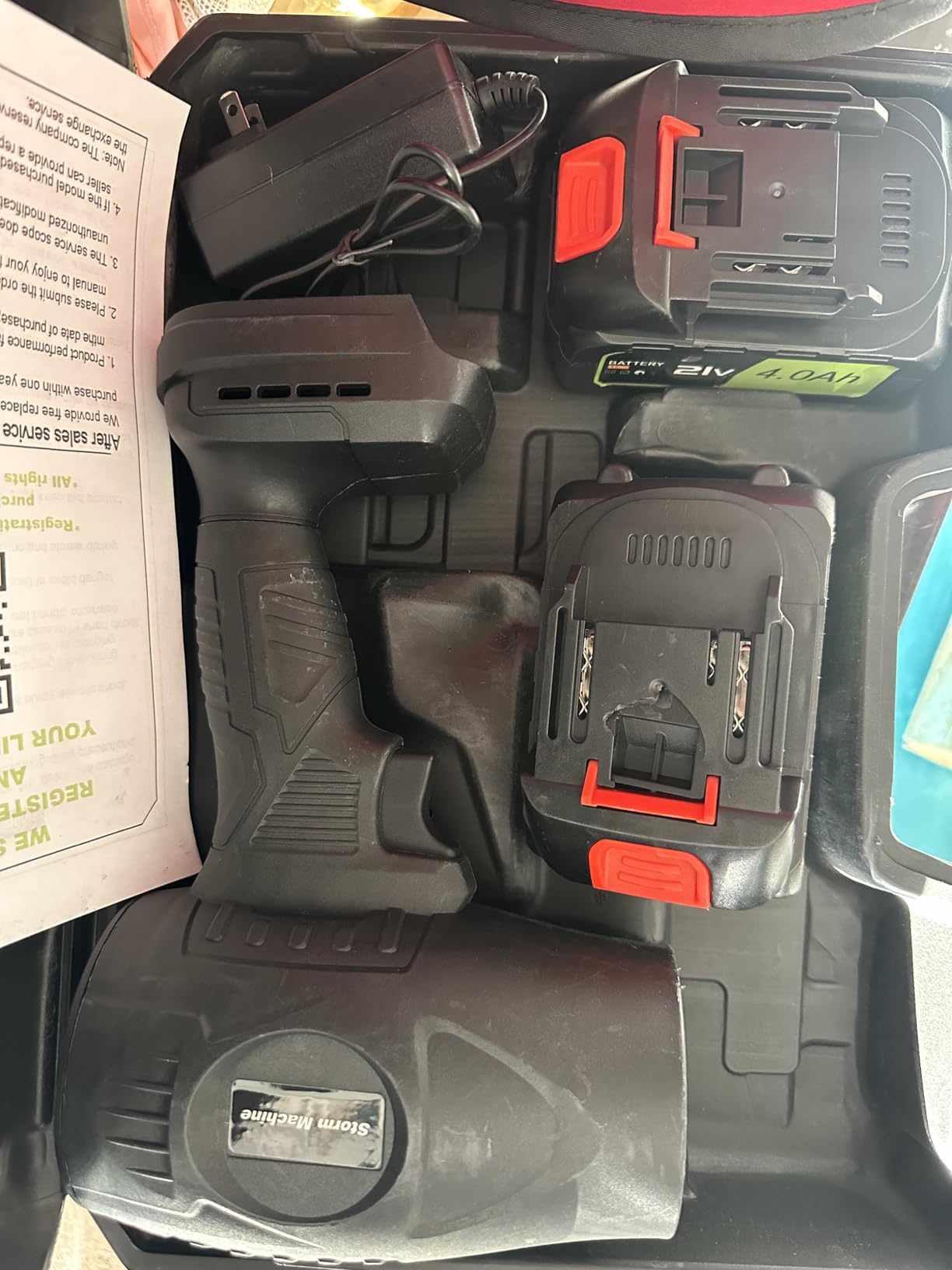 Cordless Leaf Blower, 980,000 RPM Handheld Leaf Blower with 2 X 4.0Ah Batteries & Charger, Lightweight Leaf Blowers for Patio Cleaning, Lawn Care, Leaves, Dust - Light Green customer photo 2