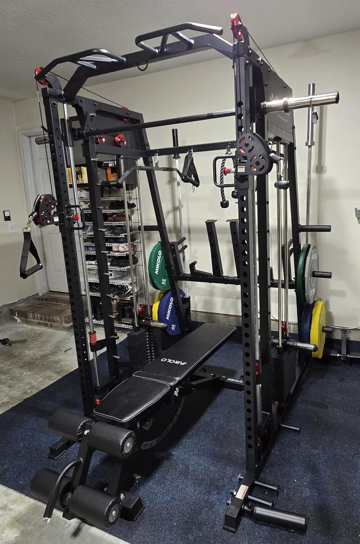 Mikolo M4 2.0 Smith Machine, All-in-One Home Gym Power Cage with LAT Pulldown & Cable Crossover, Squat Rack for Full Body Workouts customer photo 1