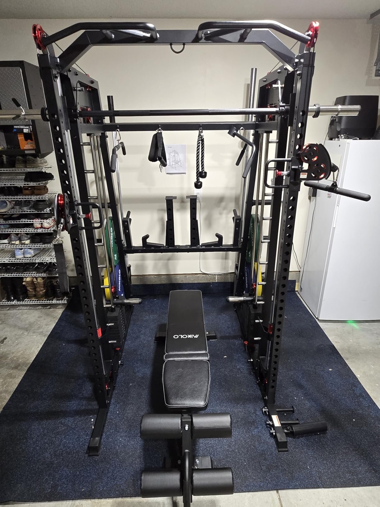 Mikolo M4 2.0 Smith Machine, All-in-One Home Gym Power Cage with LAT Pulldown & Cable Crossover, Squat Rack for Full Body Workouts customer photo 2