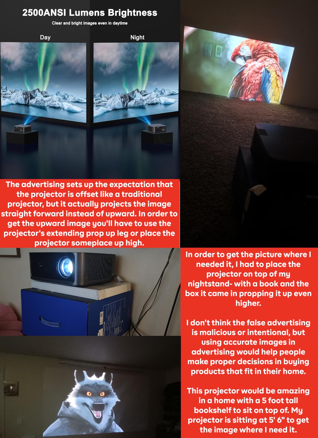 HAPPRUN 2500 ANSI Lumens Outdoor Projector with Built-in Streaming Apps, 4K Decoding Resolution, Dolby Audio, WiFi 6 and Bluetooth 5.2 for Indoor and Outdoor Home Theater customer photo 2