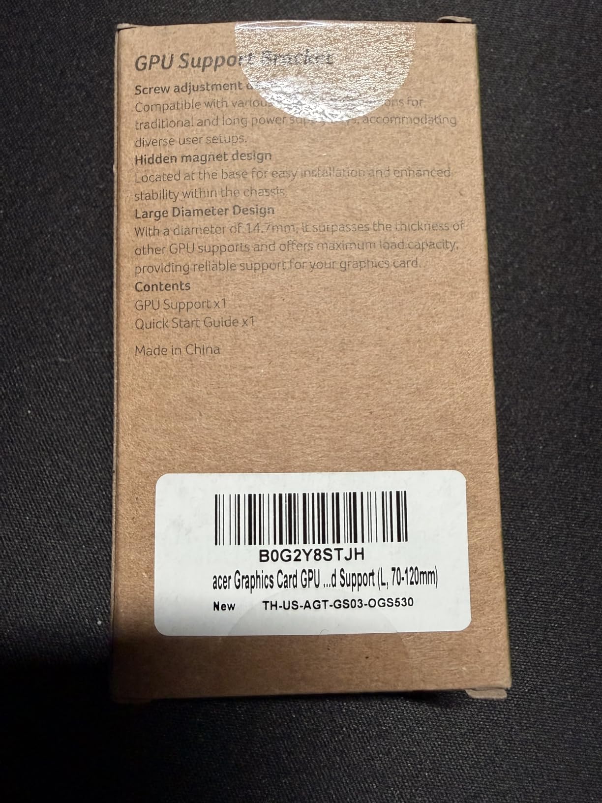 acer GPU Support Bracket, GPU Sag Bracket, Graphics Card GPU Stand with Magnet & Non-Slip Base, Video Card Holder (L, 70-120mm) customer photo 1