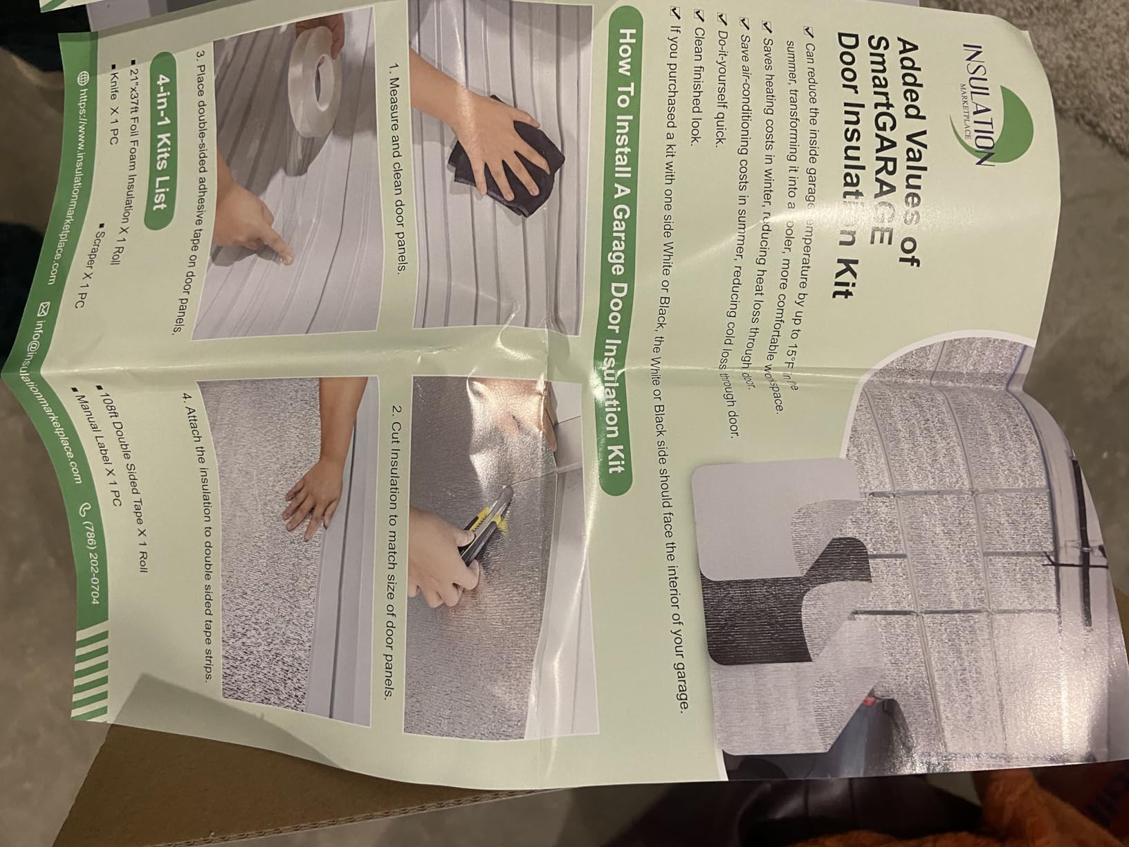 SmartGARAGE - Reflective Garage Door Insulation Kit (White) customer photo 2