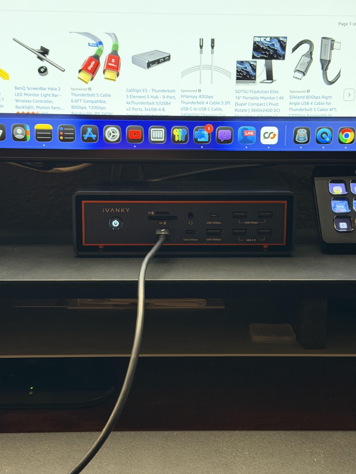 iVANKY 23-in-1 Intel Certified Thunderbolt 5 FusionDock Max 2, 120Gbps MacBook Docking Station, Triple 6K@60Hz Display for Mac M1-M5 Pro/Max, 140W PD, 2.5GbE, Cooling Fan (Incompatible with Windows) customer photo 2