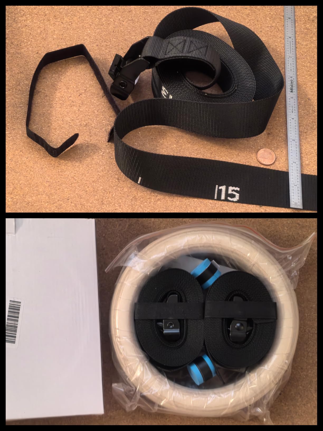 32mm Wooden Gymnastic Rings with Quick-Adjust Numbered Straps for Enhanced Workout Control, Designed for Strength Training, Home Gym, Calisthenics & Travel Fitness customer photo 2