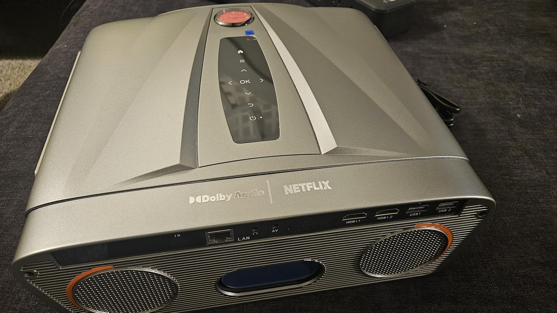 Daytime Projector 4K 2026 Upgraded 2400 ANSI [Auto Lens Cap] HDR10+ Ultra HD Smart Projector with AI-PQ ToF Autofocus HDMI eARC 64GB Dolby Audio for Movie Night Home Theater Gaming Daylight Viewing customer photo 2