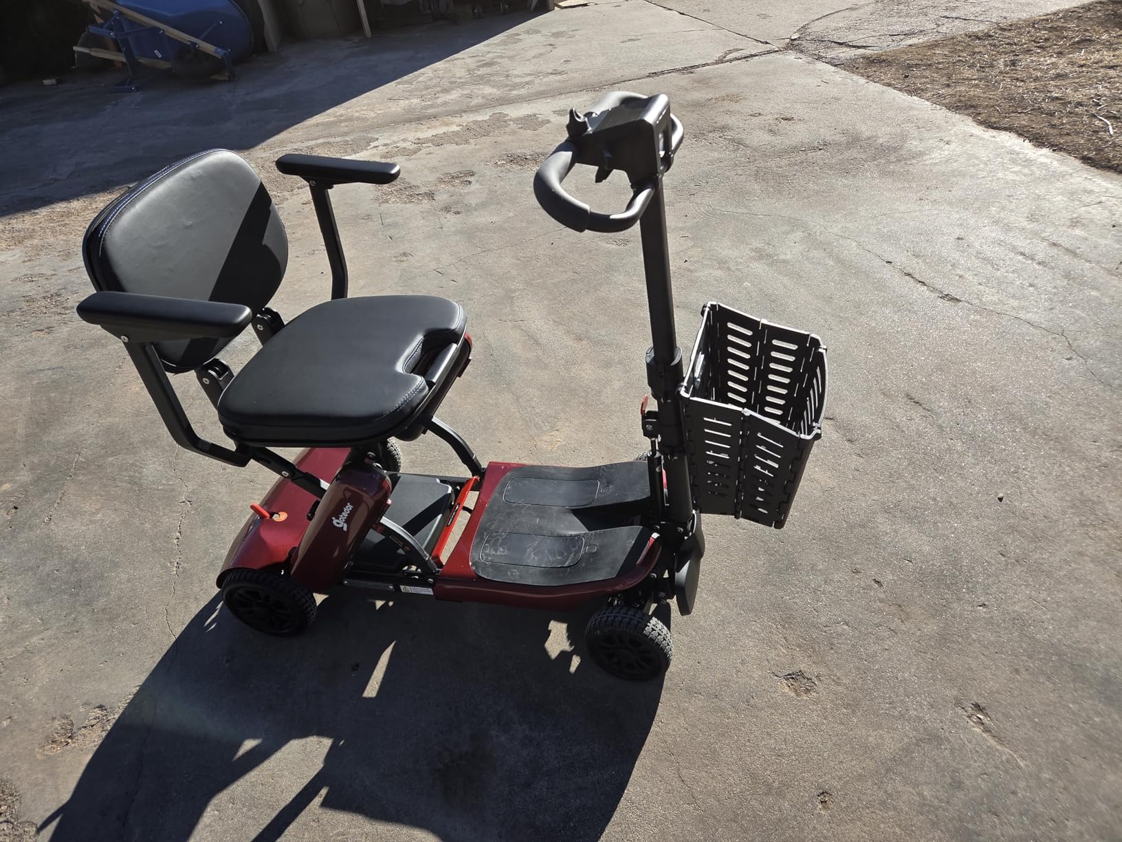 Aotedor Foldable Mobility Scooter for Seniors, 3 Batteries Long Range Safe & Comfortable 46lb Lightweight Folding Scooter with Detachable Basket All-Terrain TSA/Cruise & FSA Approved customer photo 1