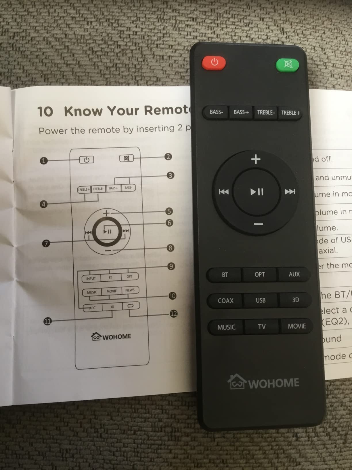 Wohome 2.1 Sound Bars for TV, Built-in Subwoofer, 6 Levels Voice Enhancement, 16 Inches TV Soundbar Speakers with Bluetooth 5.3/Optical/AUX/USB Connection, Wall Mount, 3 EQ Modes, S100 customer photo 1