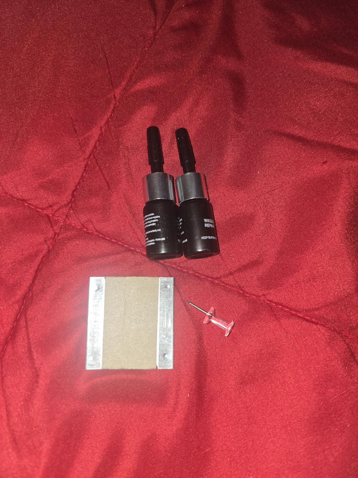 Windshield Repair Kit, Windshield Crack Repair Kit with Suction Cup Curing Light, 2 Pcs Car Glass Repair Kit Quick Fix for Chips & Cracks, Windshield Chip Repair Kit, Automotive Nano Fluid（Orange） customer photo 2