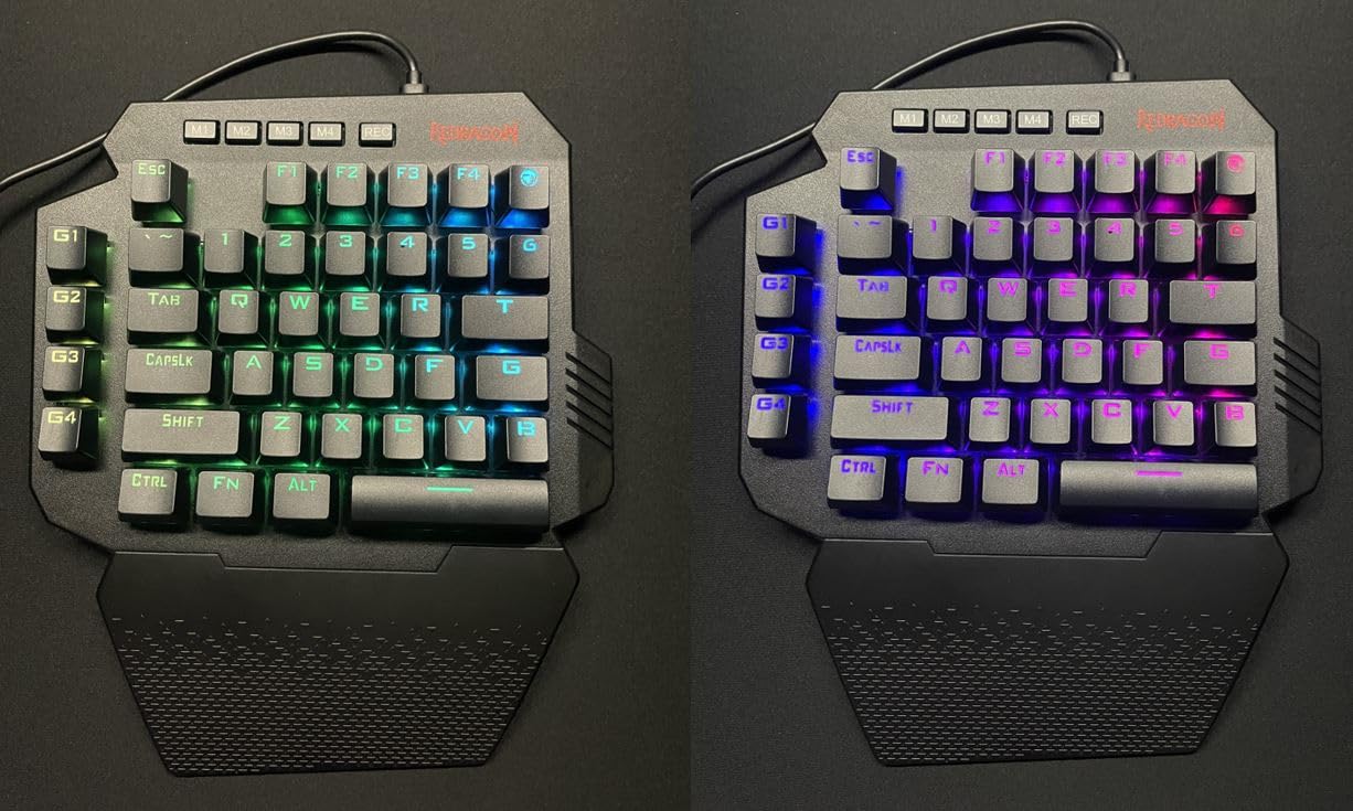 Redragon K758 Wired One-Handed RGB Mechanical Gaming Keyboard, 39 Keys Type-C Professional Gaming Keypad w/Upgraded Hot-Swappable Socket, 4 Onboard Macro Keys & Dedicated Wrist Rest customer photo 1