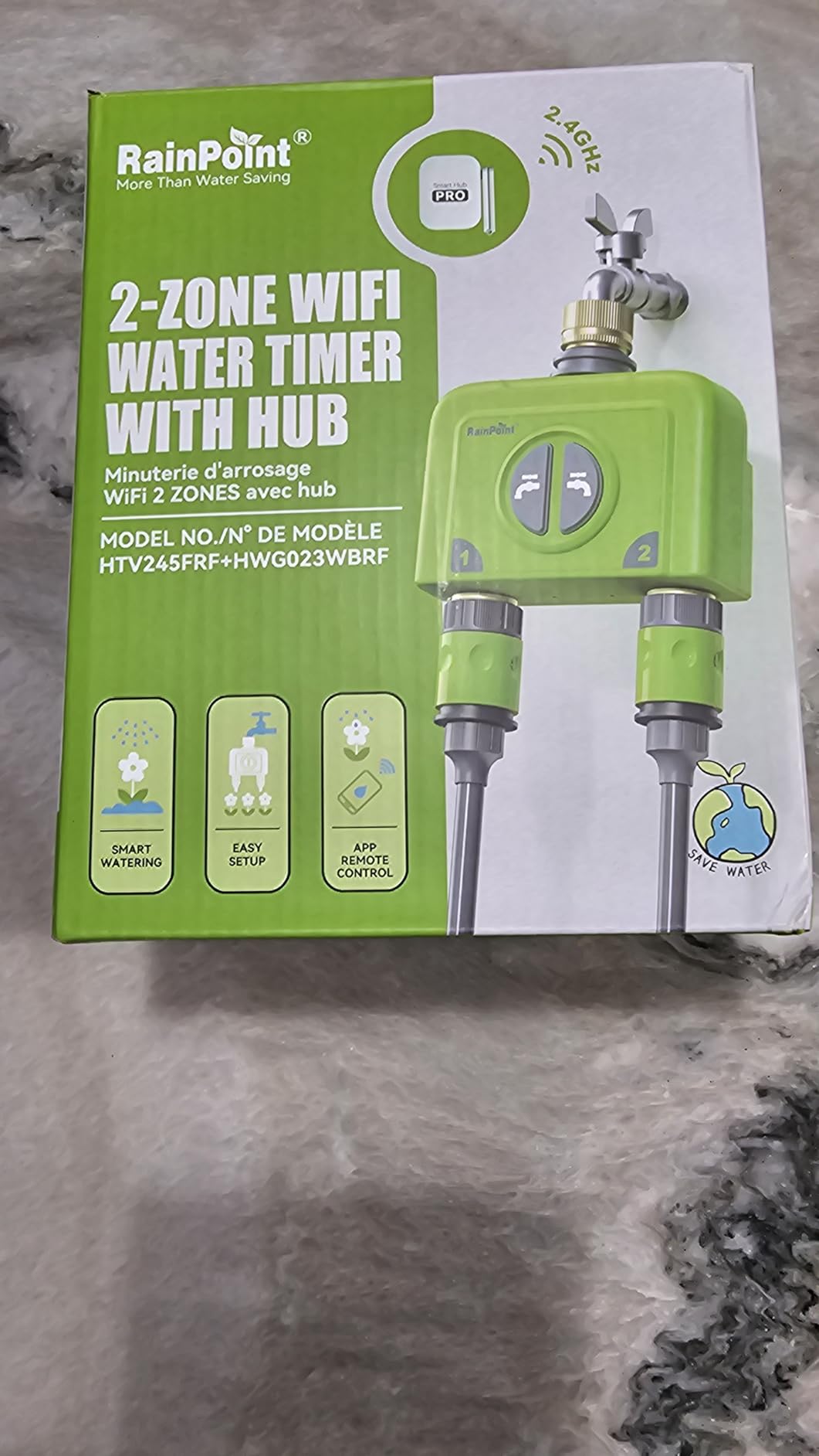 RAINPOINT WiFi Water Timer for Garden Hose, 2 Zone WiFi Sprinkler Controller, Smart Hose Timer Valve, Automatic Drip Irrigation System/Rain Delay for Garden/Lawn (Brass Inlet & Outlet, WiFi Gateway) customer photo 1