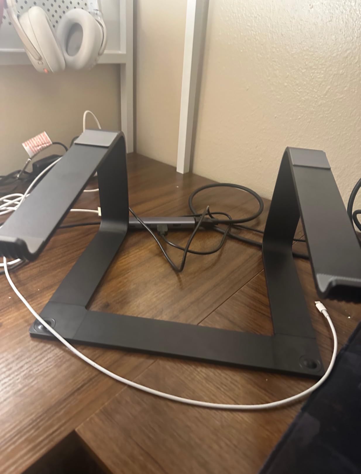 Laptop Stand for Desk Aluminum Computer Riser Portable Metal Notebook Holder Printer Stand Compatible with MacBook Air, Pro, Dell, HP, Lenovo and All 10-16