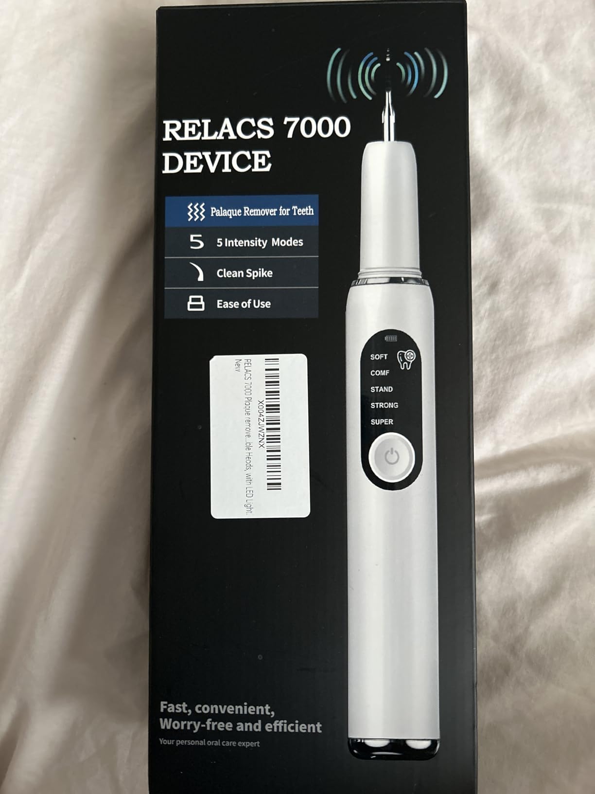 RELACS 7000 Plaque Remover for Teeth, Tartar Remover for Teeth, Dental Calculus Remover, Teeth Cleaning Kit 5 Speed Modes with 3 Replaceable Heads, with LED Light customer photo 2