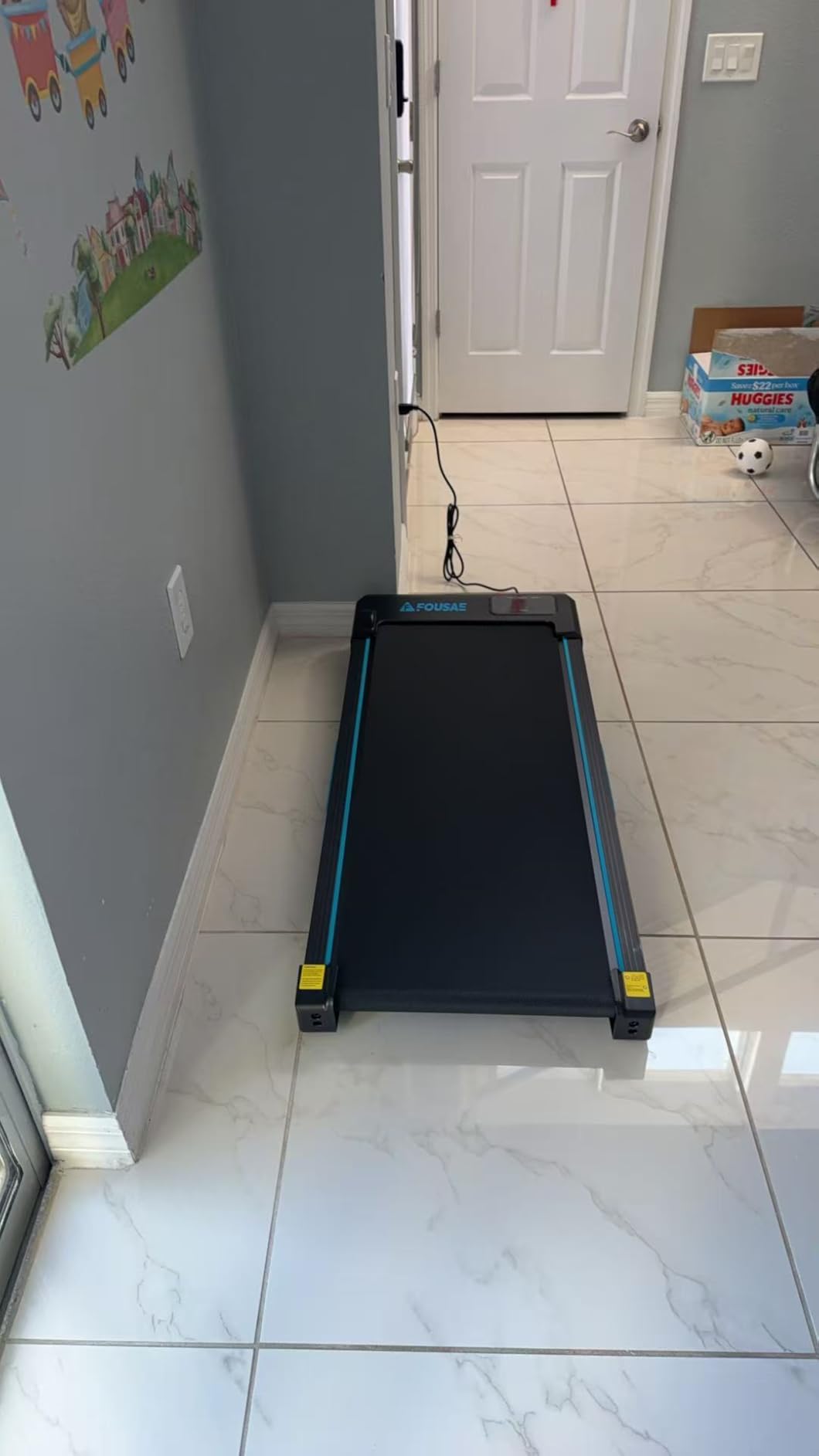 Walking Pad Treadmill, 6.2MPH Under Desk Walking Pad with 10% Incline, Treadmills for Home with Double Frame, 2.75HP Brushless Drive, 12 HIIT Programs, Remote Control, 350LBS Capacity customer photo 1