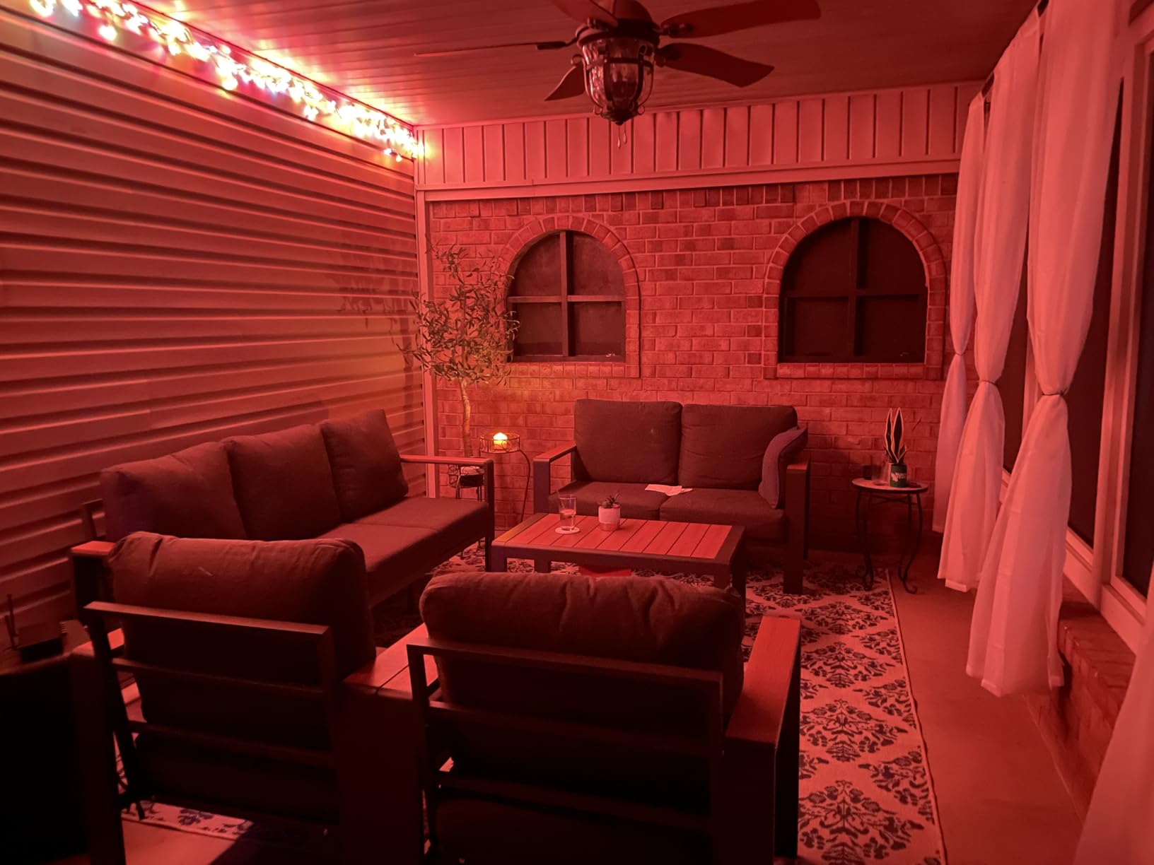 Aluminum Outdoor Patio Furniture Set with Coffee Table, 4 Piece Patio Conversation Sets with Washable Thick Cushions, Outdoor Sectional Furniture Set for Poolside, Balcony, Deck, Gray customer photo 1