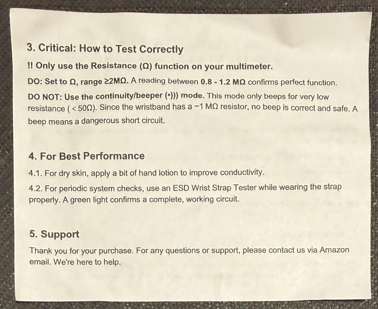 Anti Static Wrist Strap, Adjustable ESD Wrist Strap with Alligator Clip, Grounding Bracelet with Extra Long Cord for PC Building Electronics Repair & Treadmill Static Protection customer photo 2