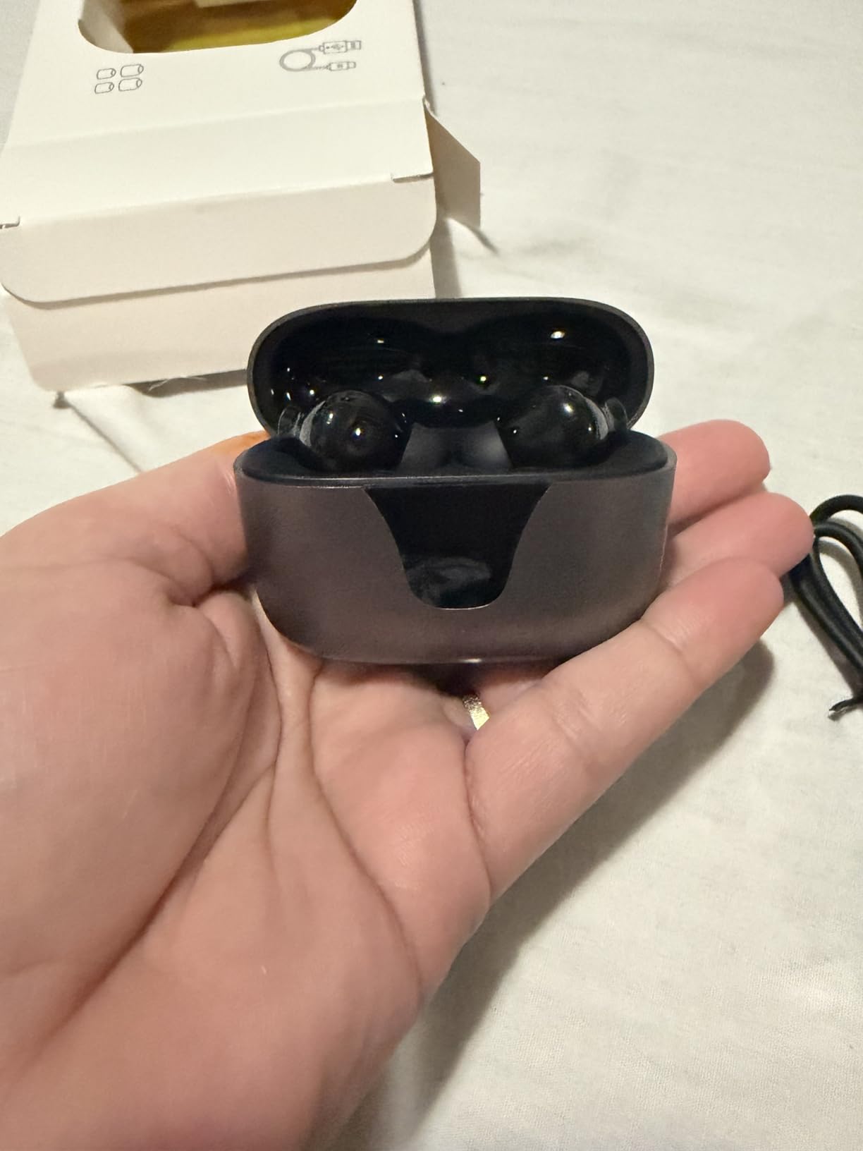 Wireless Earbuds Bluetooth Headphones, 50H Playtime Ear Buds with Mic, LED Digital Display Charging Case, IPX7 Waterproof, Deep Bass Stereo, in-Ear Earphone for iPhone Andriod Phone customer photo 2