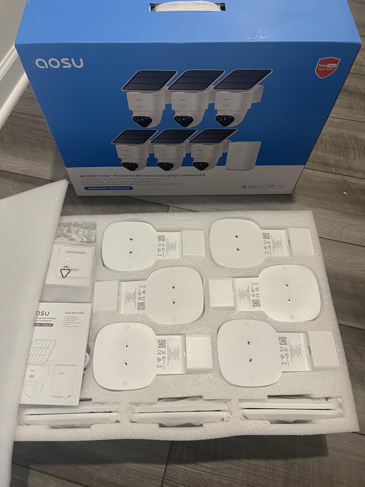 aosu T2 Ultra 4K Security Cameras Wireless Outdoor, 6 Cam Kit, Smart Home Security System with TrueColor Night Vision, AI Recognition & 360° Motion Tracking, Solar Power, Expandable 1TB Local Storage customer photo 2