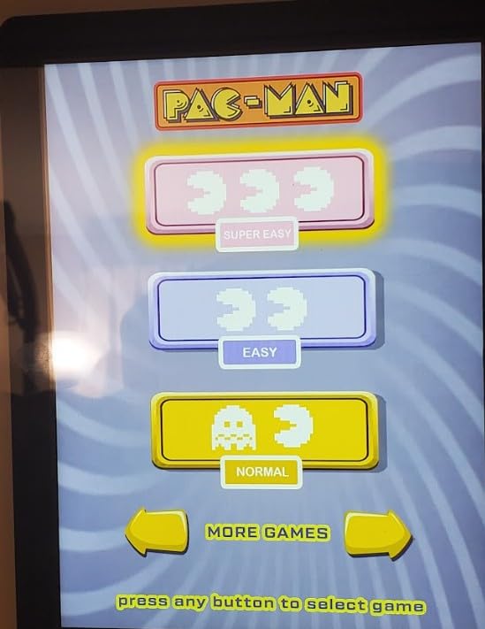 Arcade Classics Pac Man Jr Series Free Standing Machine, 3 Games, 8