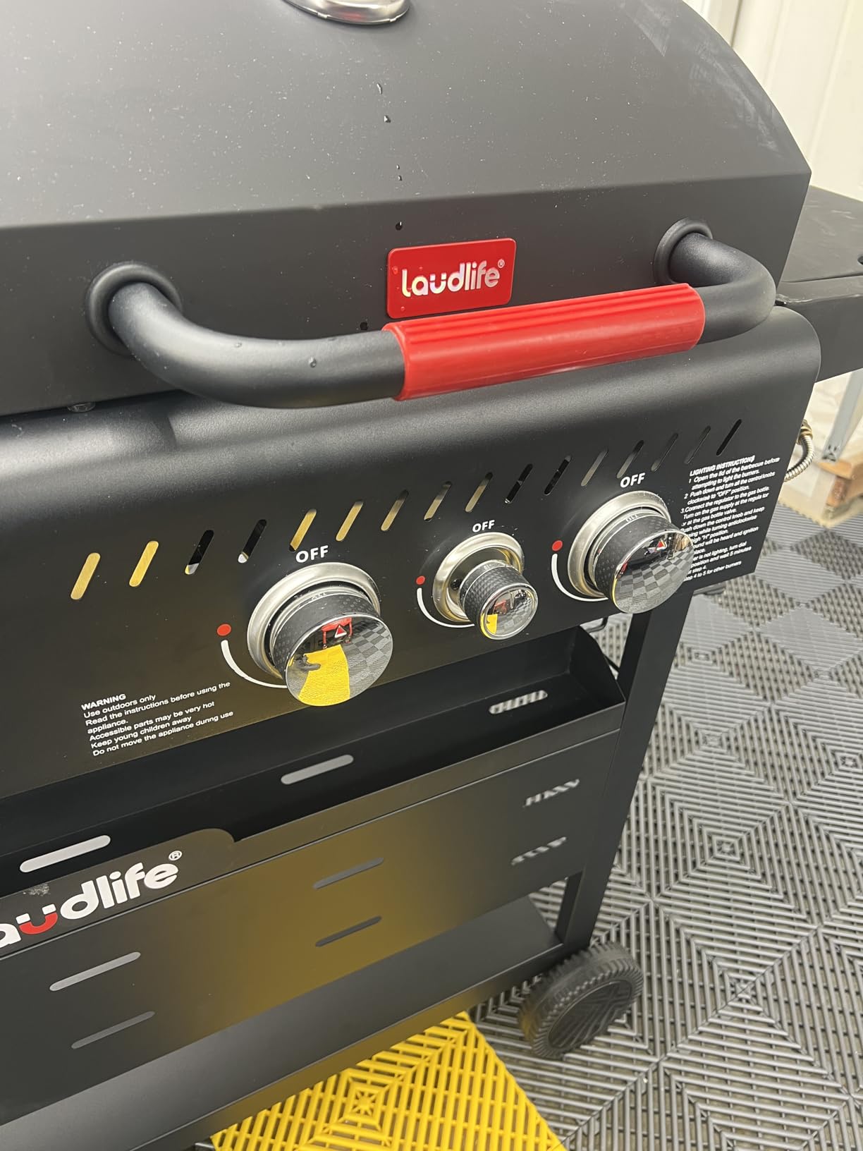 Propane Gas Griddle Grill Combo with Side Burner, Non-Stick Porcelain-Enameled Cast Iron Grate & Pan, 5 Burners Dual BBQ Grills, 702 SQ.IN Cooking Area, Heavy-Duty Stand for Backyard customer photo 2