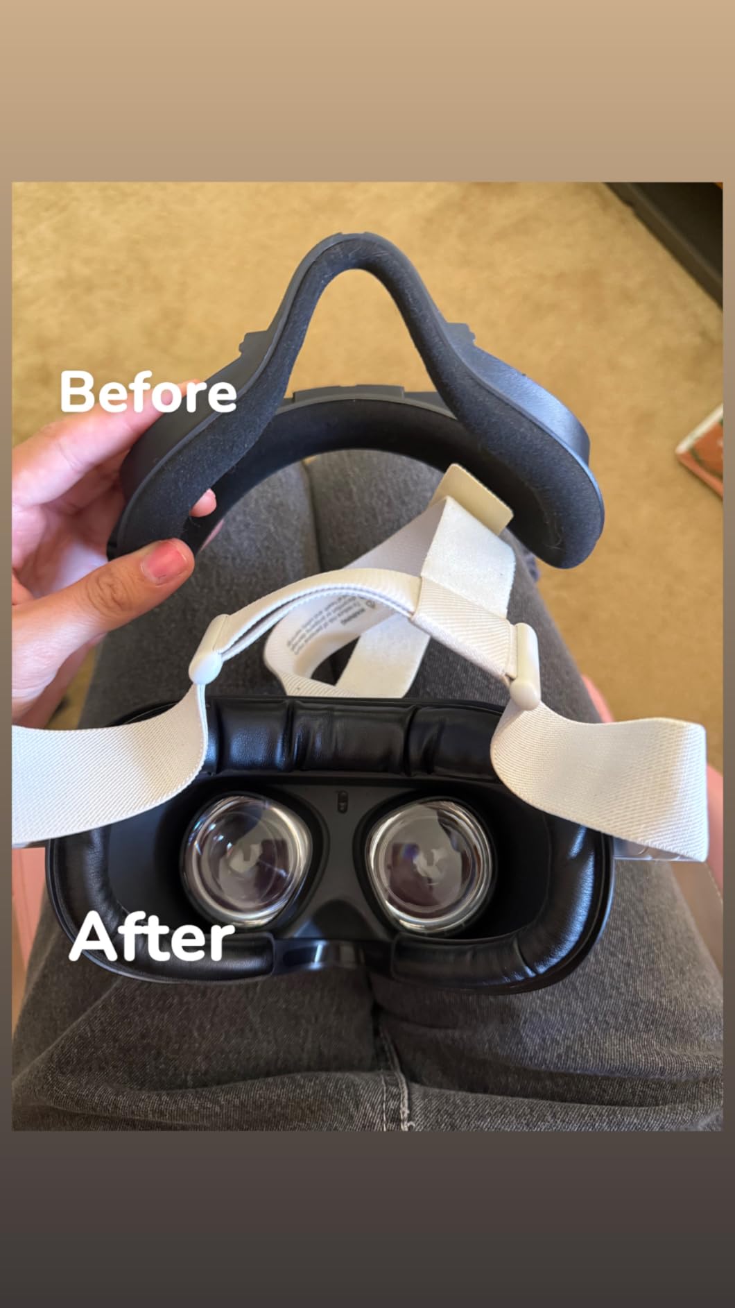 Face Pad for Meta Quest 3 Facial Interface for Oculus Quest 3 Accessories Sweet-Proof PU Leather Foam Cushion Face Cover Replacement Black customer photo 1