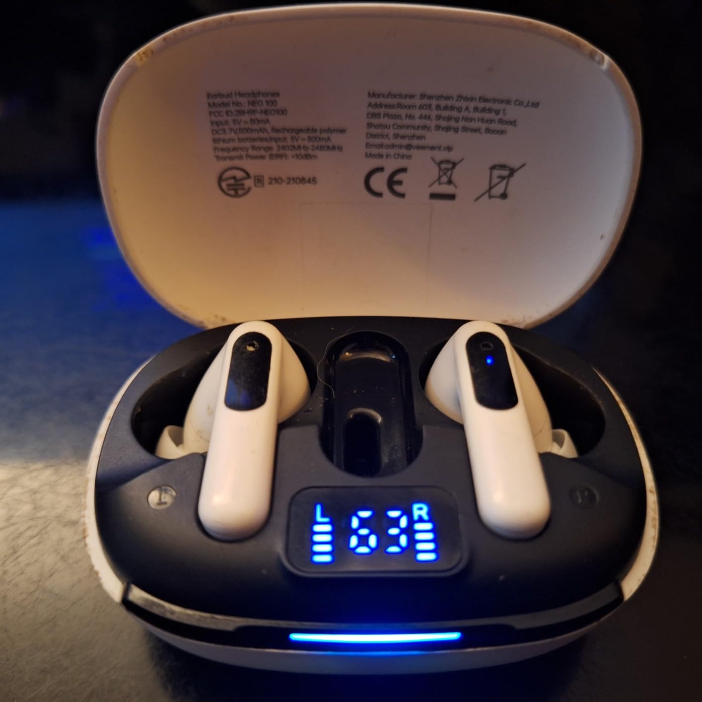 RYR Wireless Gaming Earbuds, 20ms Low Latency, Gaming Earbuds with Noise Cancelling Mic, 2.4Ghz & Bluetooth, LED Display, 36H Playtime for Meta Quest 3/2, PS5, PS4, VR, Switch, Steam Deck, PC, Phone customer photo 1