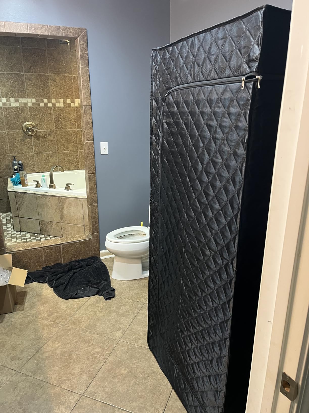 iTHERAU 2 Person Infrared Sauna Box for Home, Portable Steam Sauna Room with 660nm & 850nm Red Light Therapy Lamp, 5-Layer Waterproof, 2 Steamers, 2 Folding Chair, 2 People Red Light Sauna customer photo 2