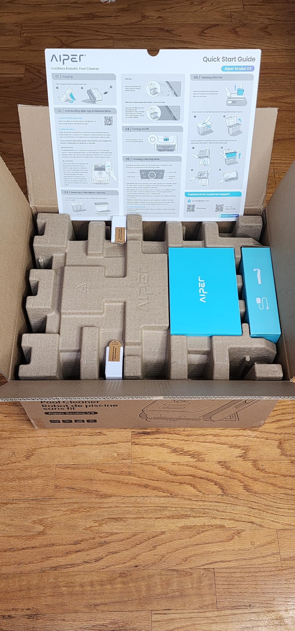 (2026 New) AIPER Scuba V3 AI Vision Cordless Robotic Pool Cleaner, 10x Faster Pool Cleaning with AI Patrol, 24/7 Auto Cleaning, Smart Waterline Parking & Multi-Layer Filtration customer photo 1