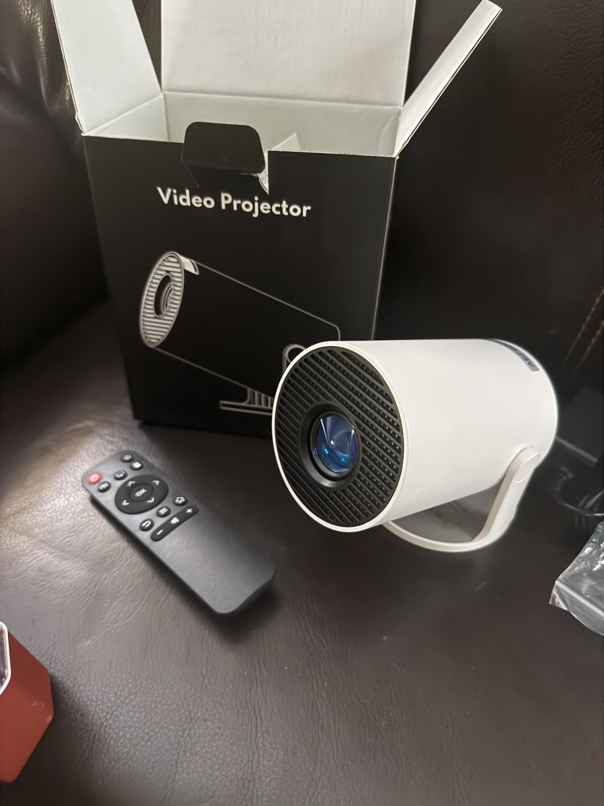 [Built-in Apps] CLOKOWE Mini Projector with WiFi and Bluetooth, 2026 Upgraded 1080P Smart Portable Projector with 180° Rotation, Auto Keystone, Compatible with iPhone/Android/Laptop/TV Stick/HDMI/USB customer photo 1