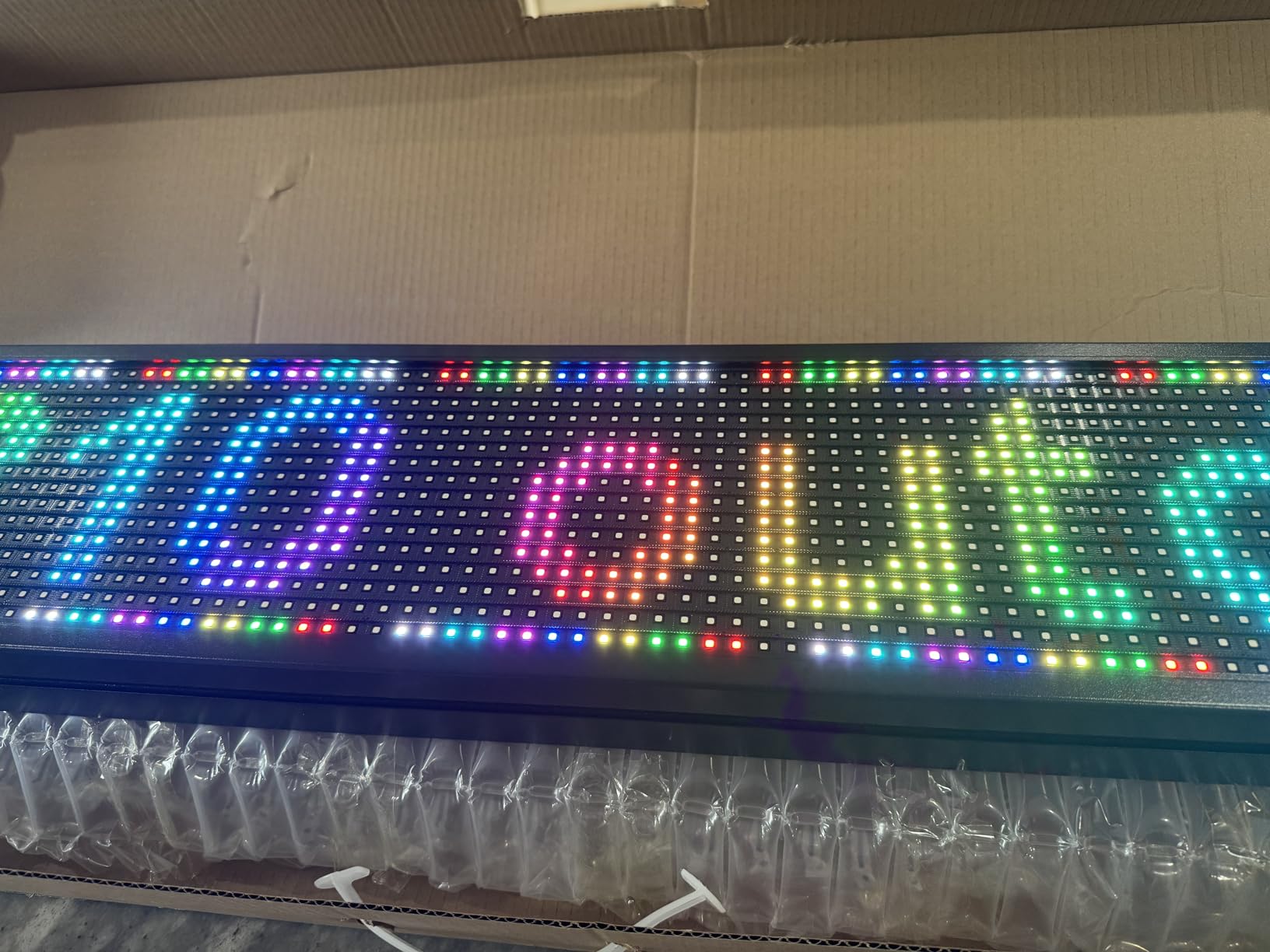 P4 Outdoor LED Sign Display 40x40 Inch, Full Color Programmable Digital Signage with WiFi & USB Control, 240x240 HD LED Video Screen for Storefront Advertising, Supports Video Images Scrolling Text customer photo 2