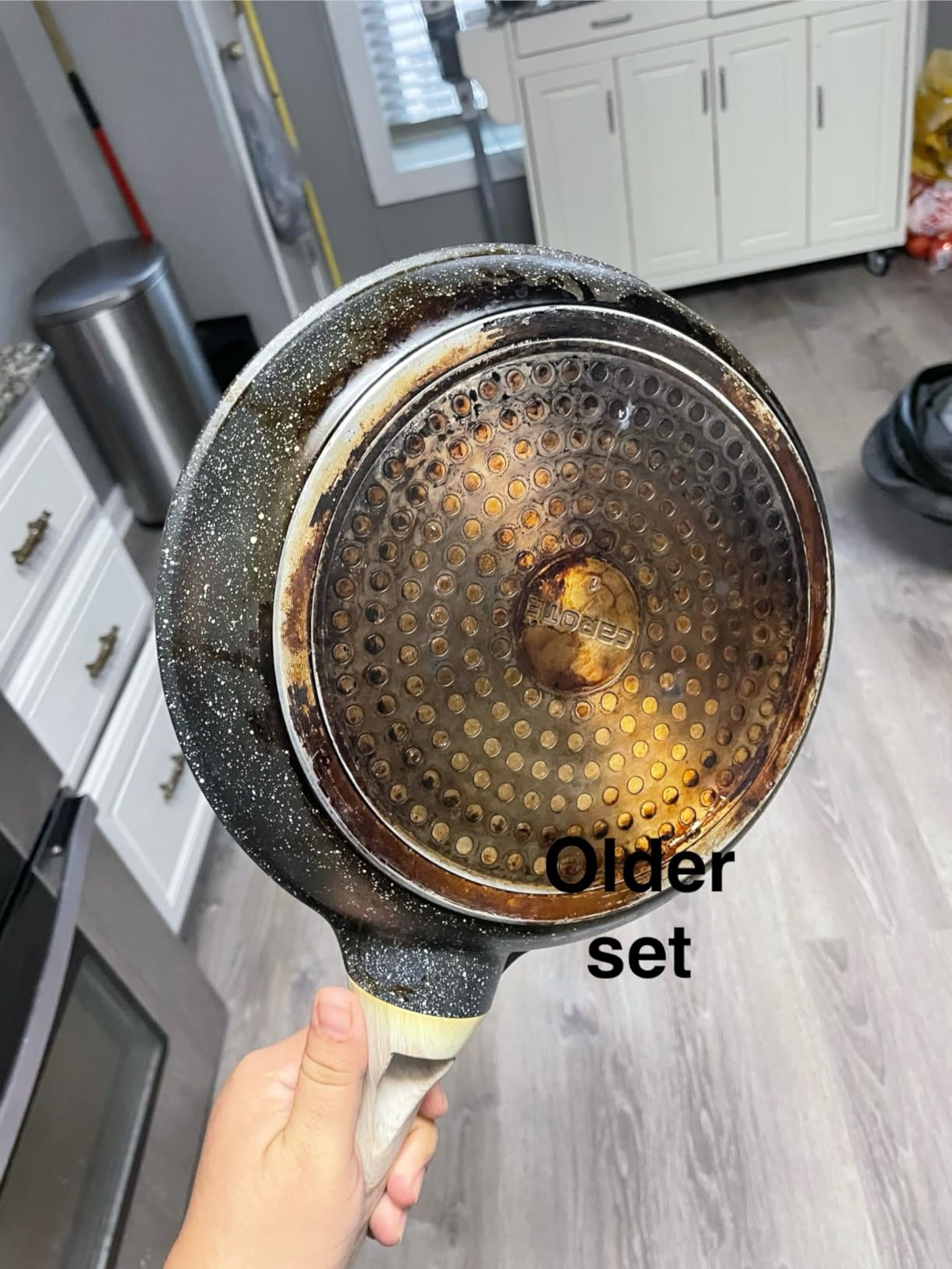 CAROTE 21pcs Tri-Ply Stainless Steel Cookware Set, Pots and Pans Set, Non Toxic Induction Kitchen Cooking Sets, Cookware Collection, Mirror Polish, Gold customer photo 2