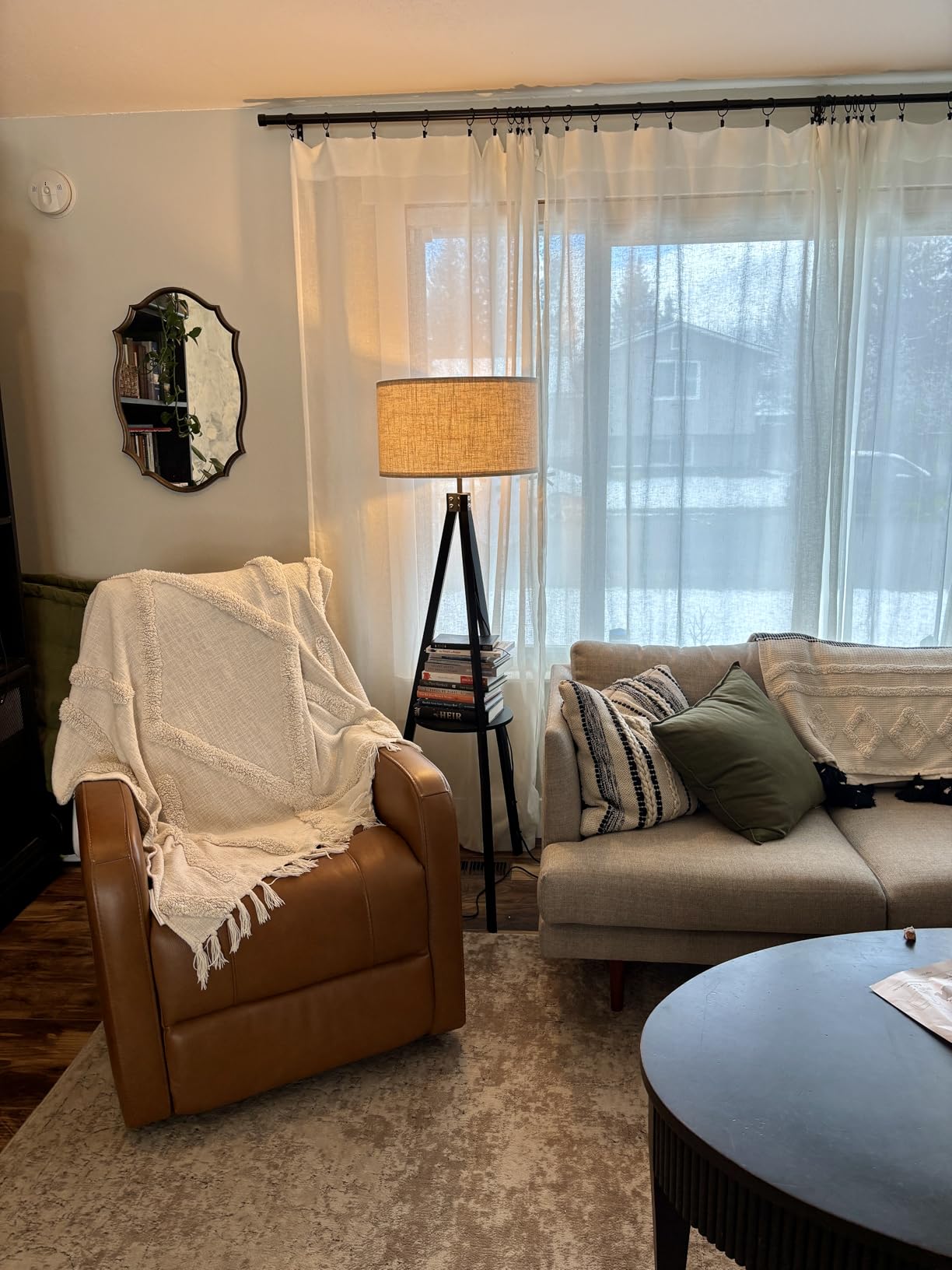 CHITA Genuine Leather Power Recliner Chair for Adults, FSC Certified Electric Nursery Swivel Glider for Living Room, Camel Brown customer photo 1