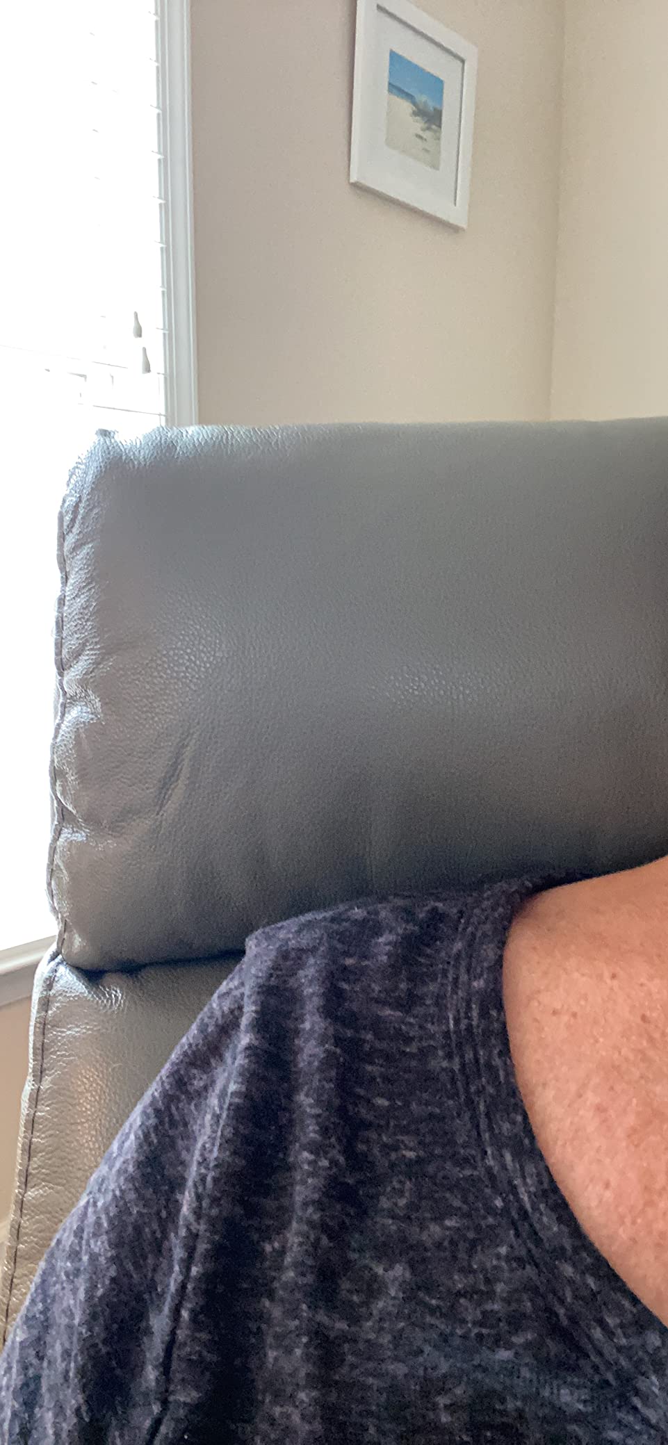 CHITA Genuine Leather Power Recliner Chair for Adults, FSC Certified Electric Nursery Swivel Glider for Living Room, Camel Brown customer photo 2