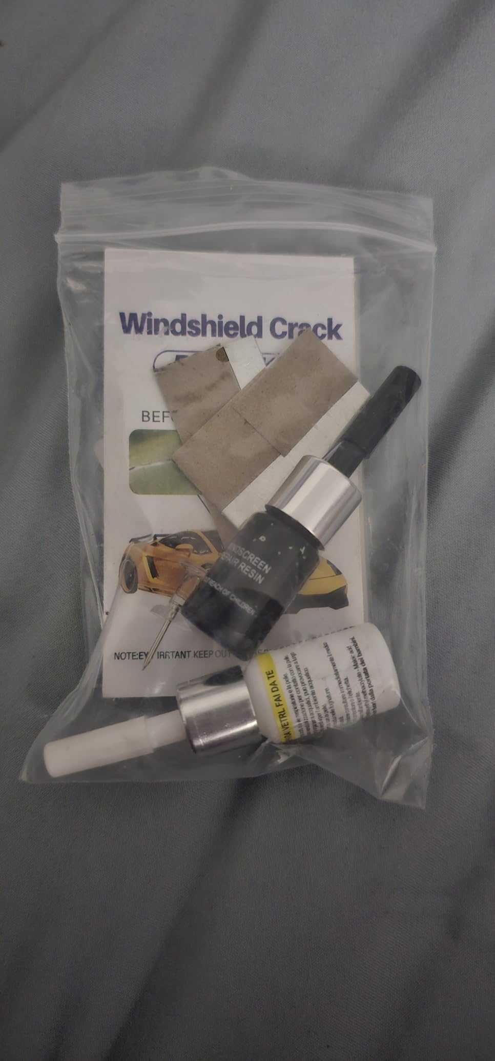 Windshield Repair Kit, Windshield Crack Repair Kit, Windshield Chip Repair Kit, Windshield Repair Kit for Chips and Cracks, Rock Chip Repair Kit Windshield, 15 Min Quick Fix with USB-C (UV) customer photo 1