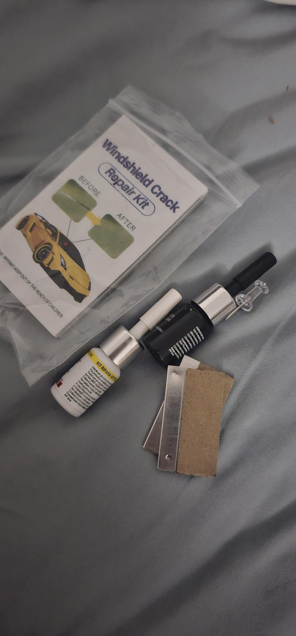 Windshield Repair Kit, Windshield Crack Repair Kit, Windshield Chip Repair Kit, Windshield Repair Kit for Chips and Cracks, Rock Chip Repair Kit Windshield, 15 Min Quick Fix with USB-C (UV) customer photo 2